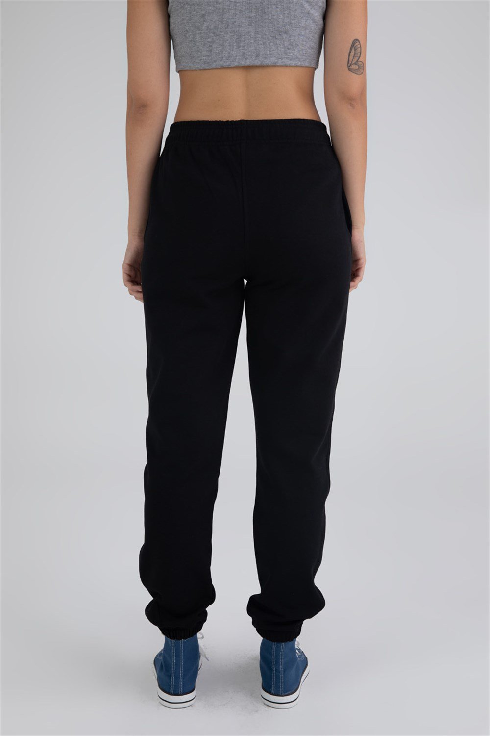 Kadın Siyah Boyfriend Fit Jogger
