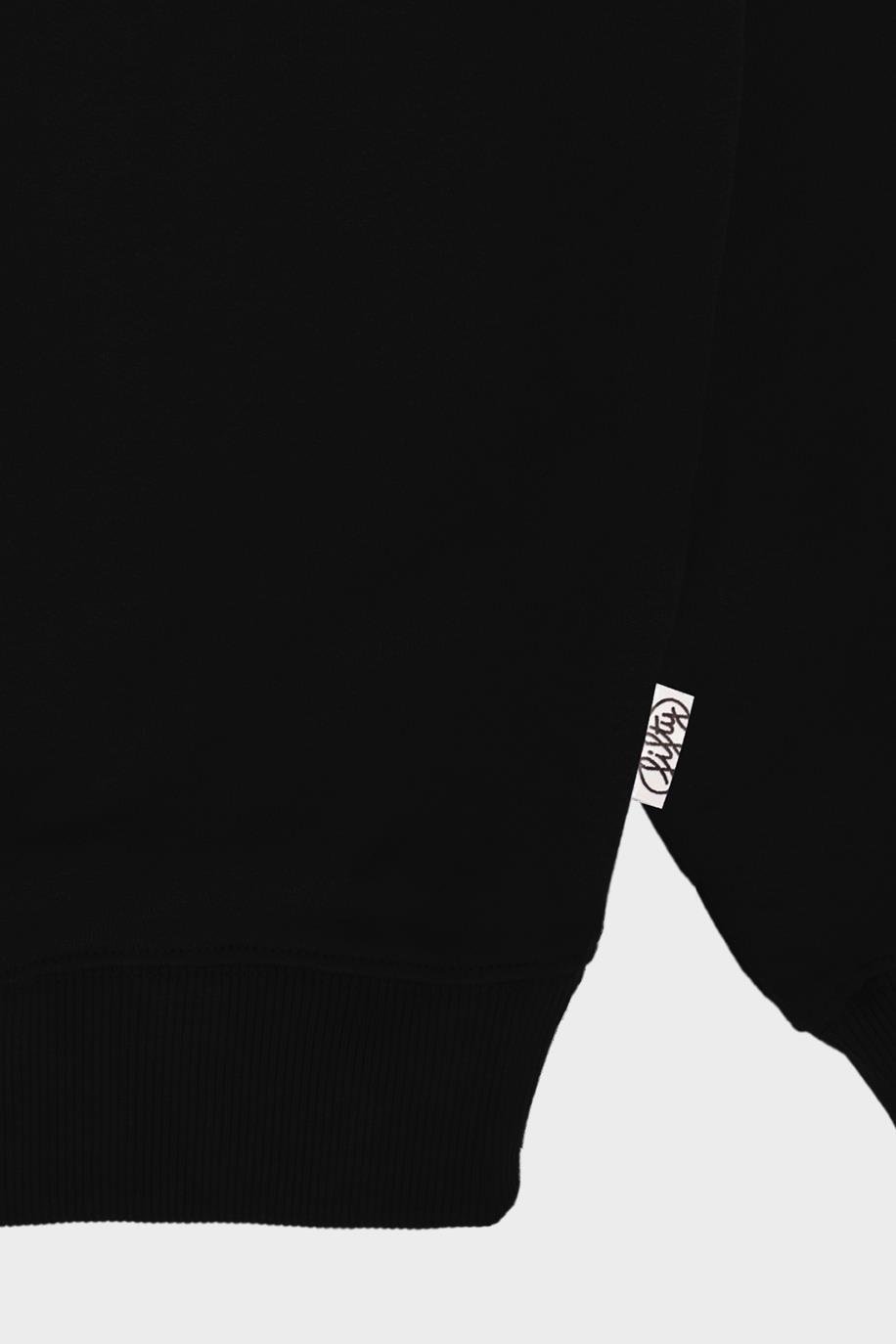 Kadın Siyah Oversize Sırt Baskılı Sweatshirt