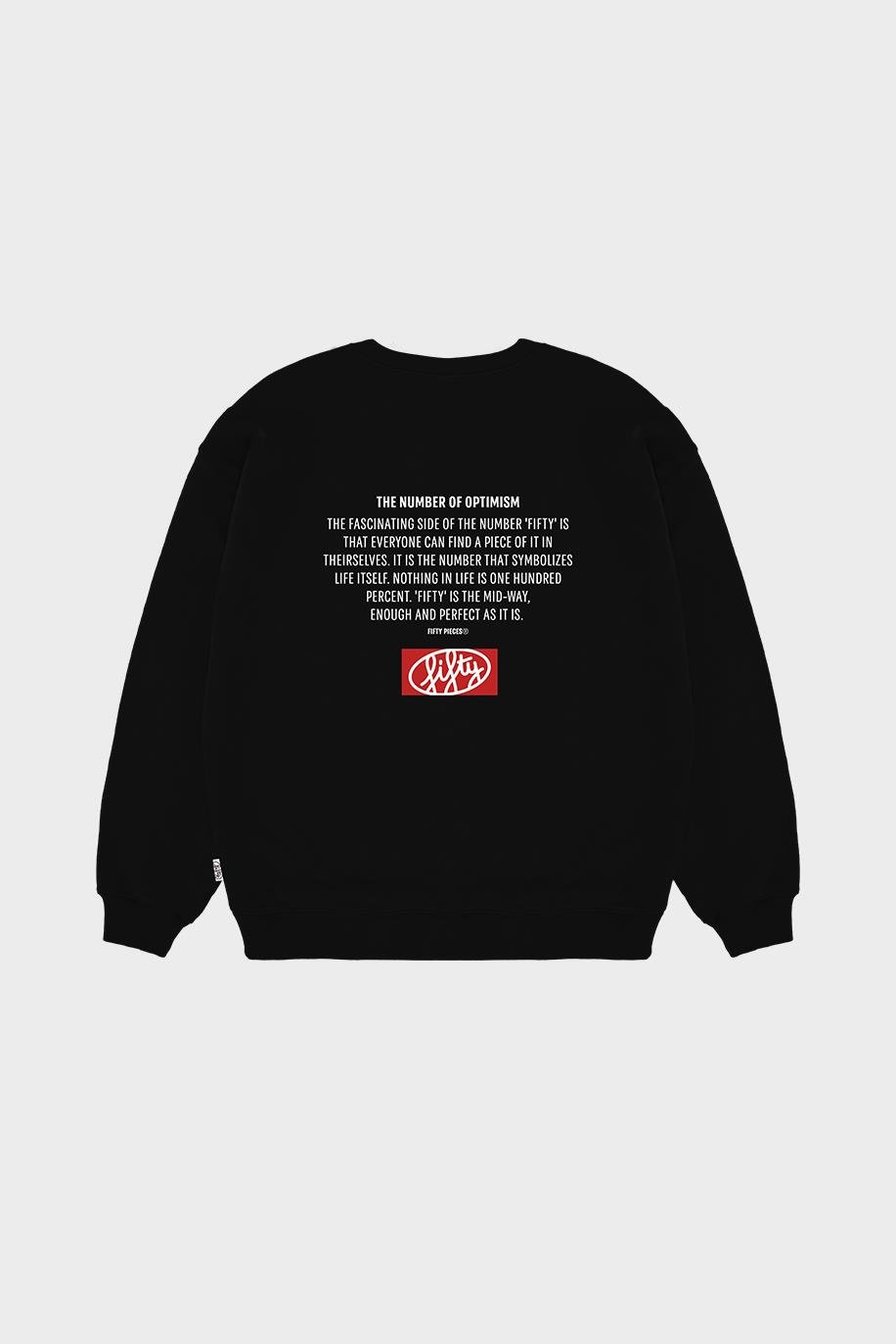 Kadın Siyah Oversize Sırt Baskılı Sweatshirt