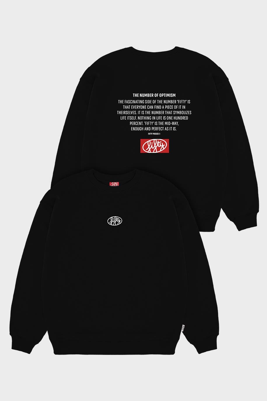 Kadın Siyah Oversize Sırt Baskılı Sweatshirt