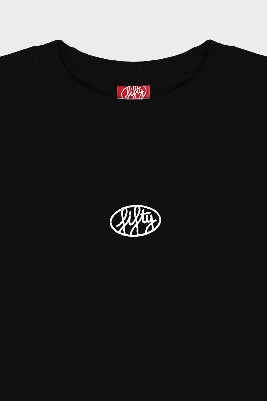 Kadın Siyah Oversize Sırt Baskılı Sweatshirt