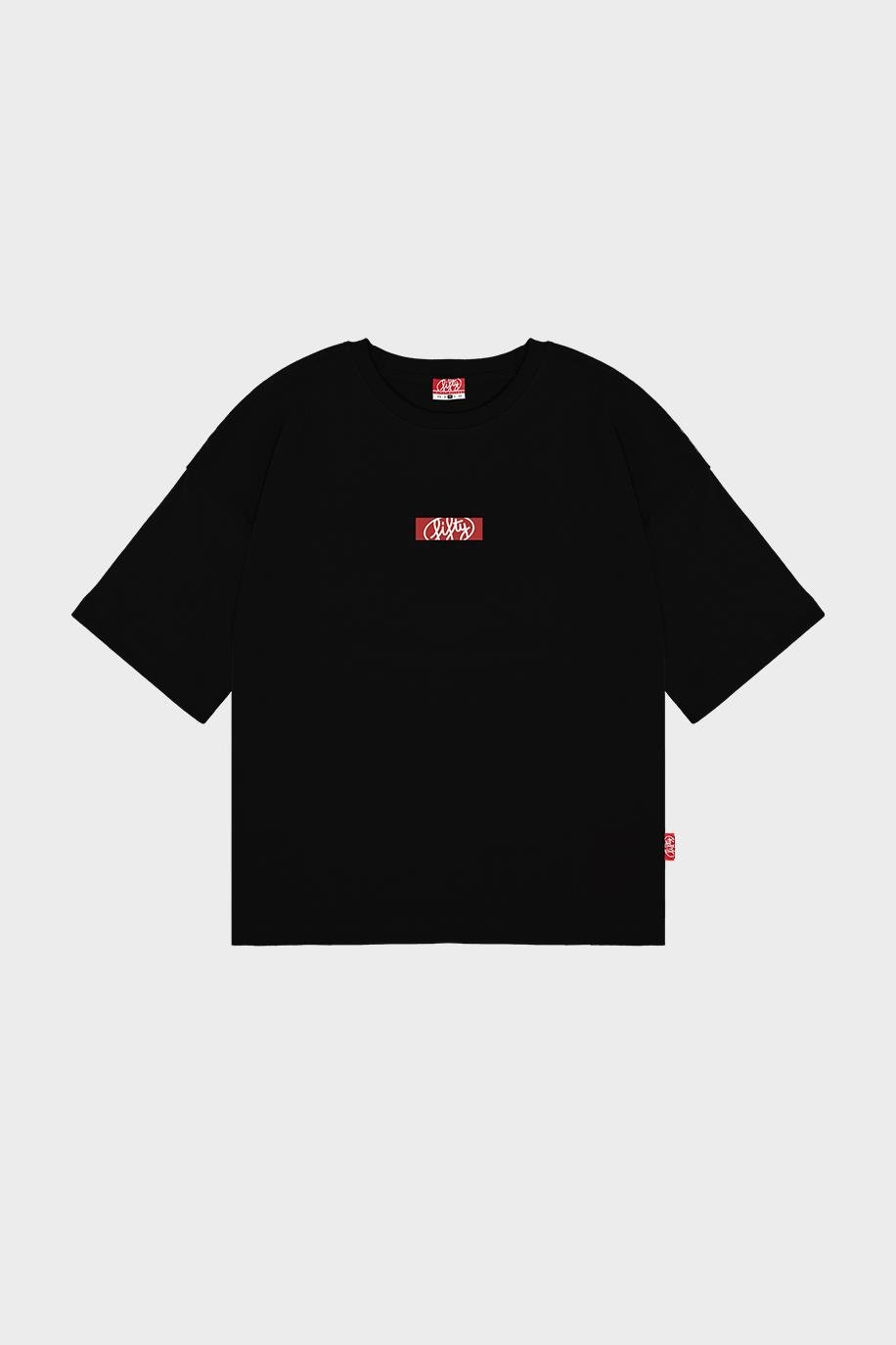Kadın Siyah Oversize Sırt Baskılı T-Shirt