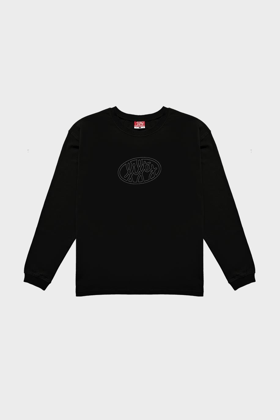 Kadın Siyah Uzun Kollu Oversize T-Shirt