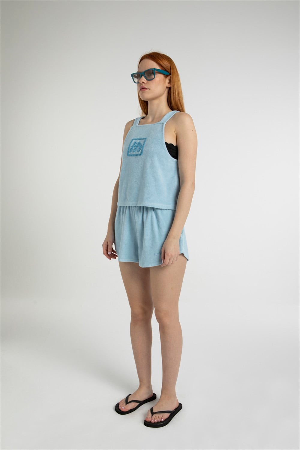 Kadın Terry Havlu Crop Top