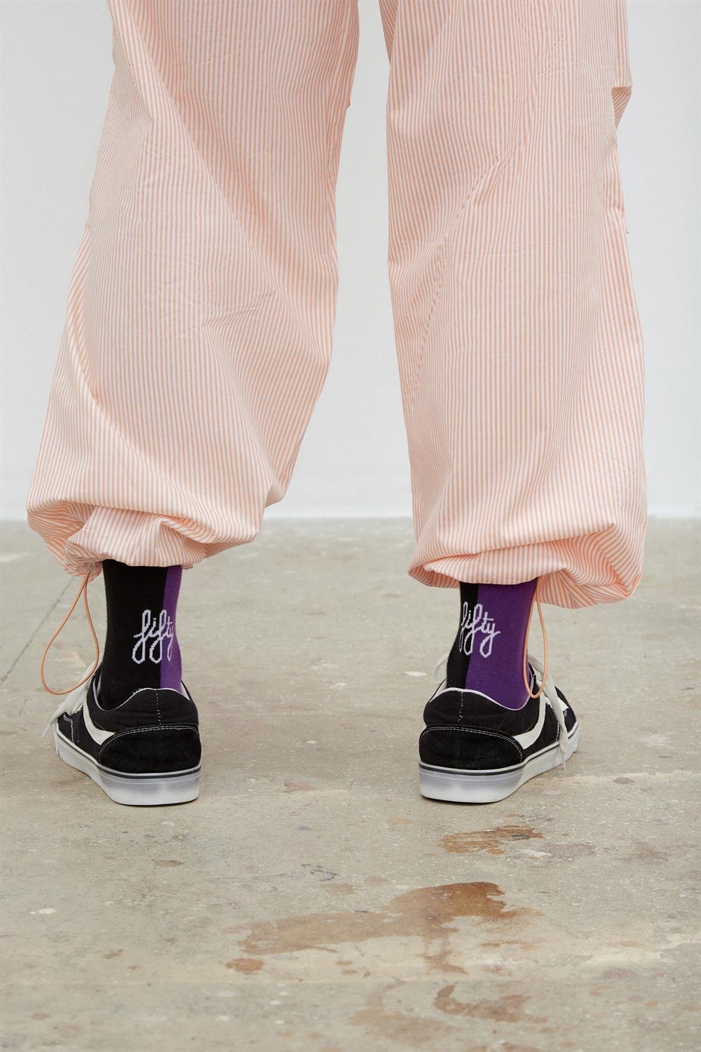 Kontrast Şeritli Çorap