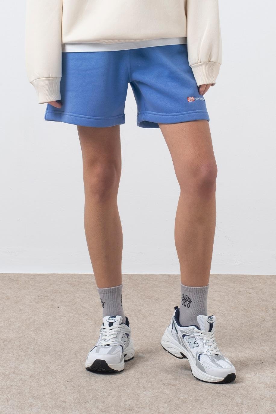 Mavi Bermuda Jogger Şort