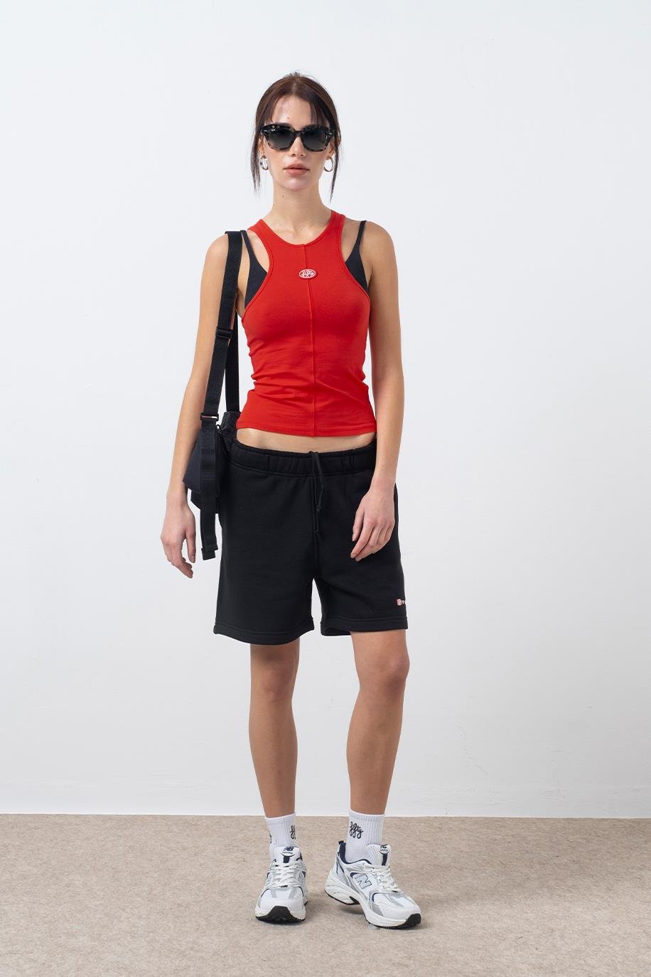 Siyah Bermuda Jogger Şort