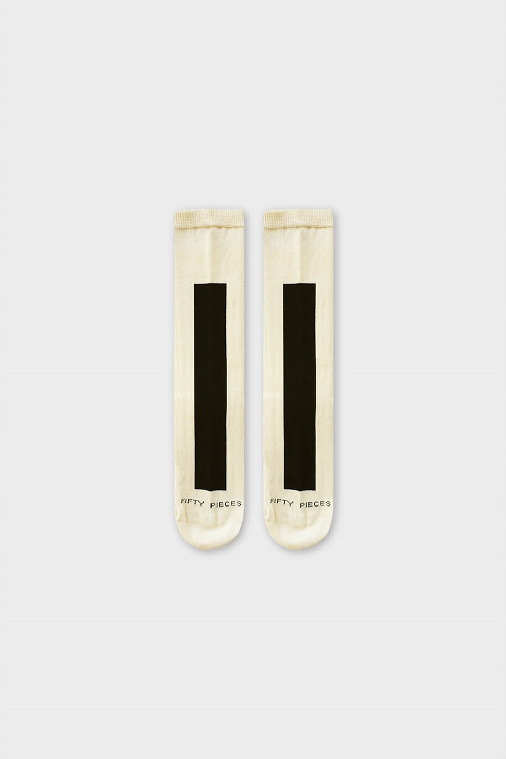 Contrast Colored Socks Stone-Black