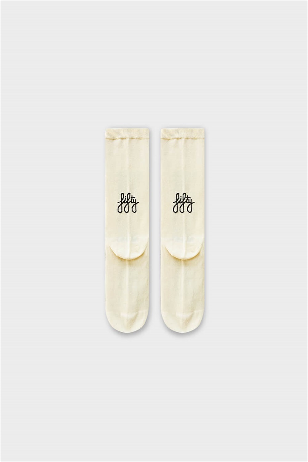 Contrast Colored Socks Stone-Black