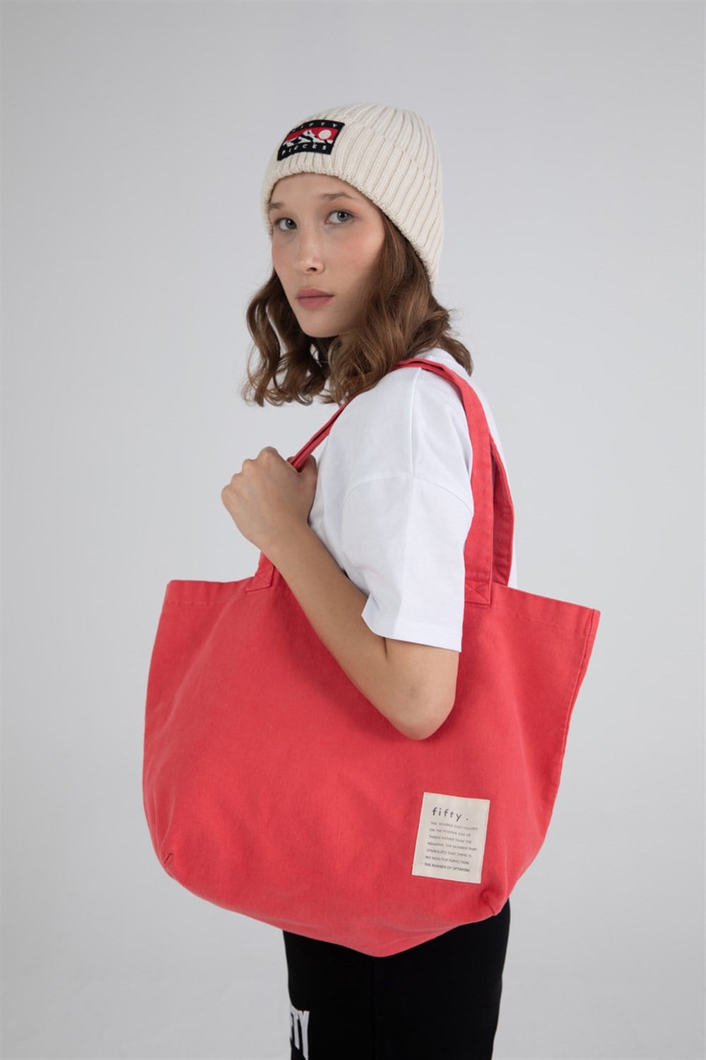 Vintage Red Cloth Tote Bag