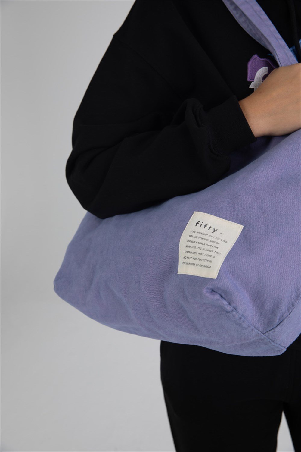 Soluk Efektli Bez Tote Çanta