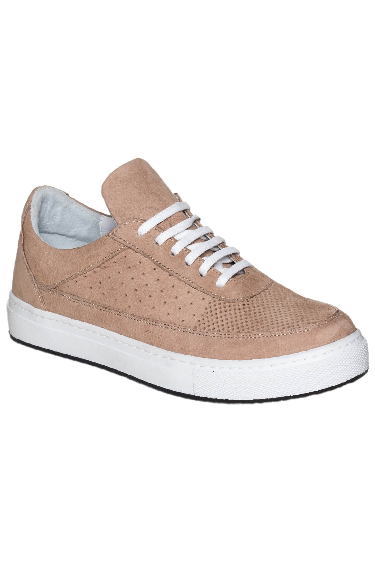 Hakiki Deri Bej Kadın Sneaker ITW8020BEW