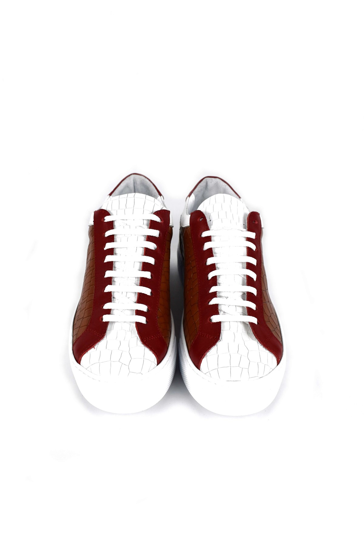 Hakiki Deri Beyaz Taba Kadın Sneaker  ITW500WCW