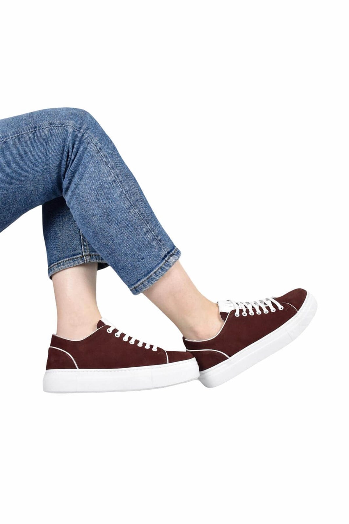 Hakiki Deri Bordo Kadın Sneaker ITW465CRW