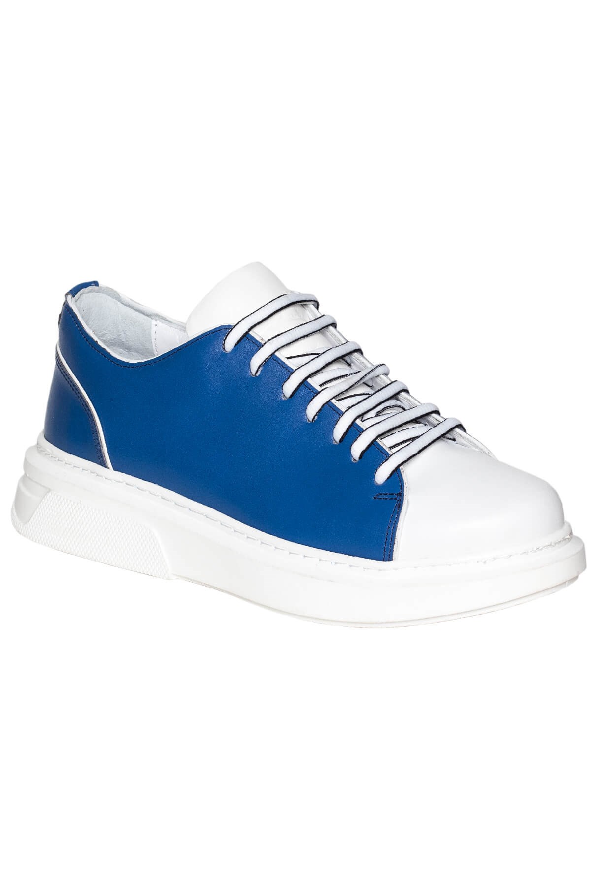 Hakiki Deri Mavi Kadın Sneaker ITW8004BLW