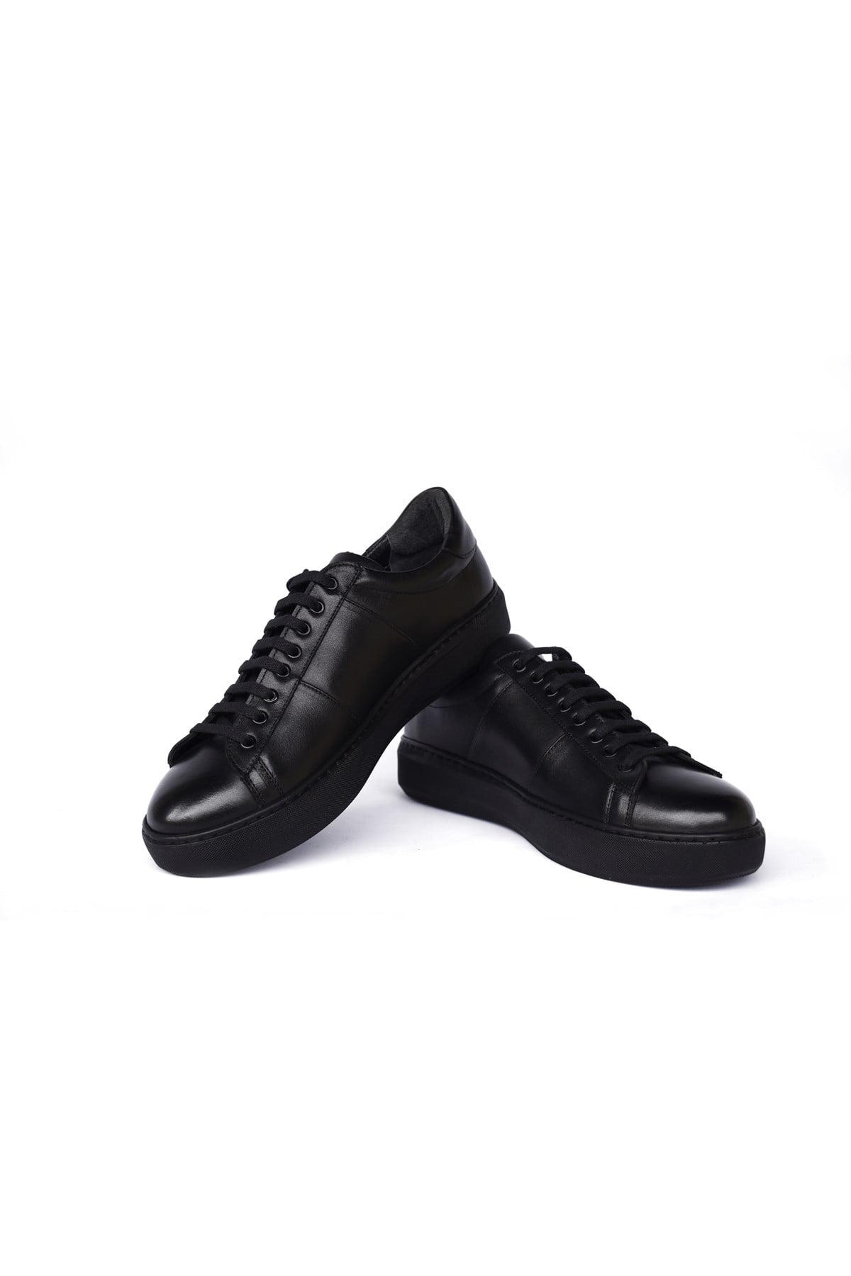 Hakiki Deri Siyah Erkek Sneaker