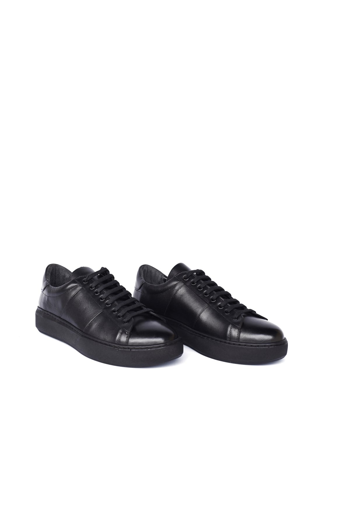 Hakiki Deri Siyah Erkek Sneaker