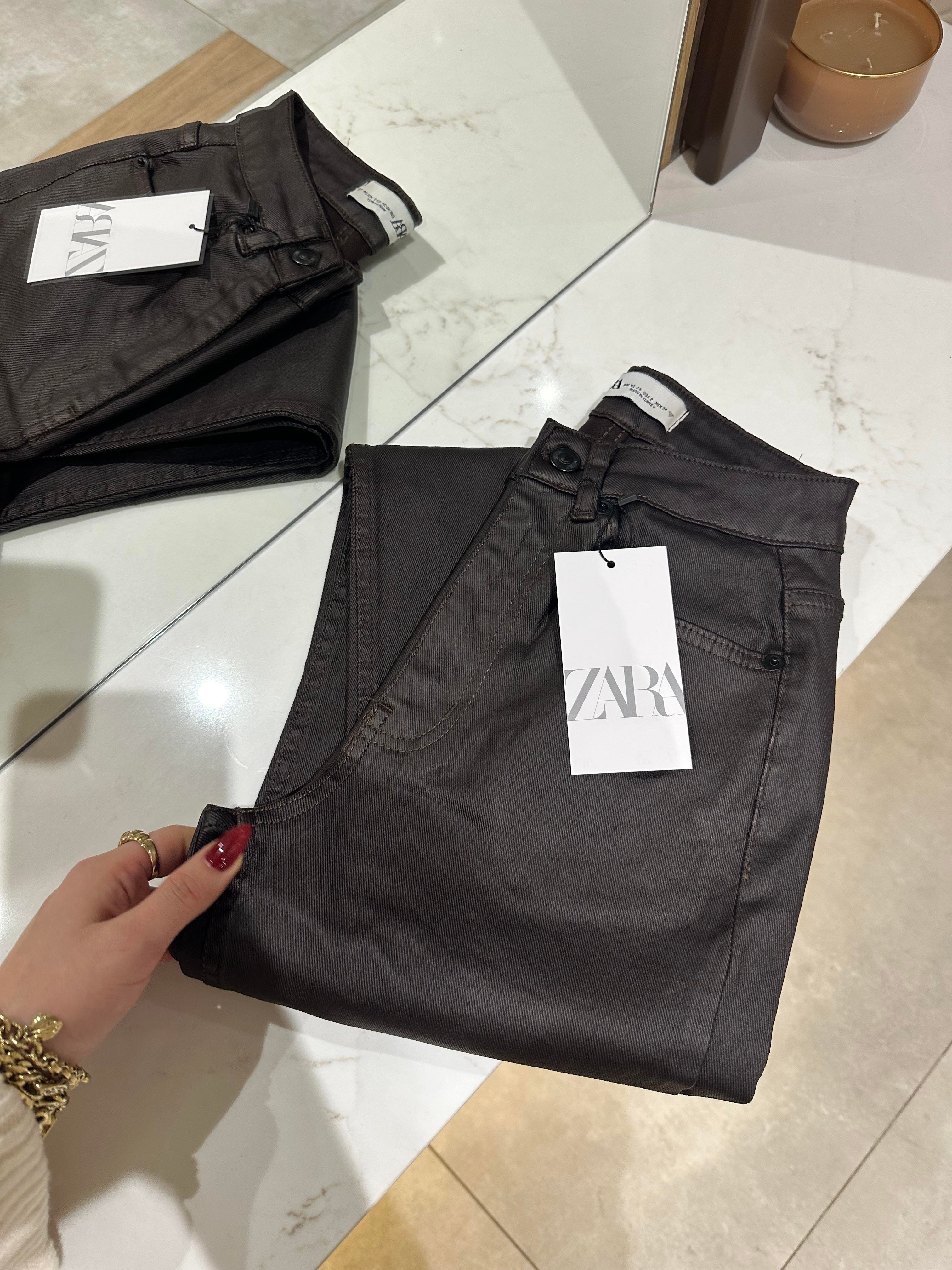 Acı Kahve Kaplamalı Mumlu Jean  ZR