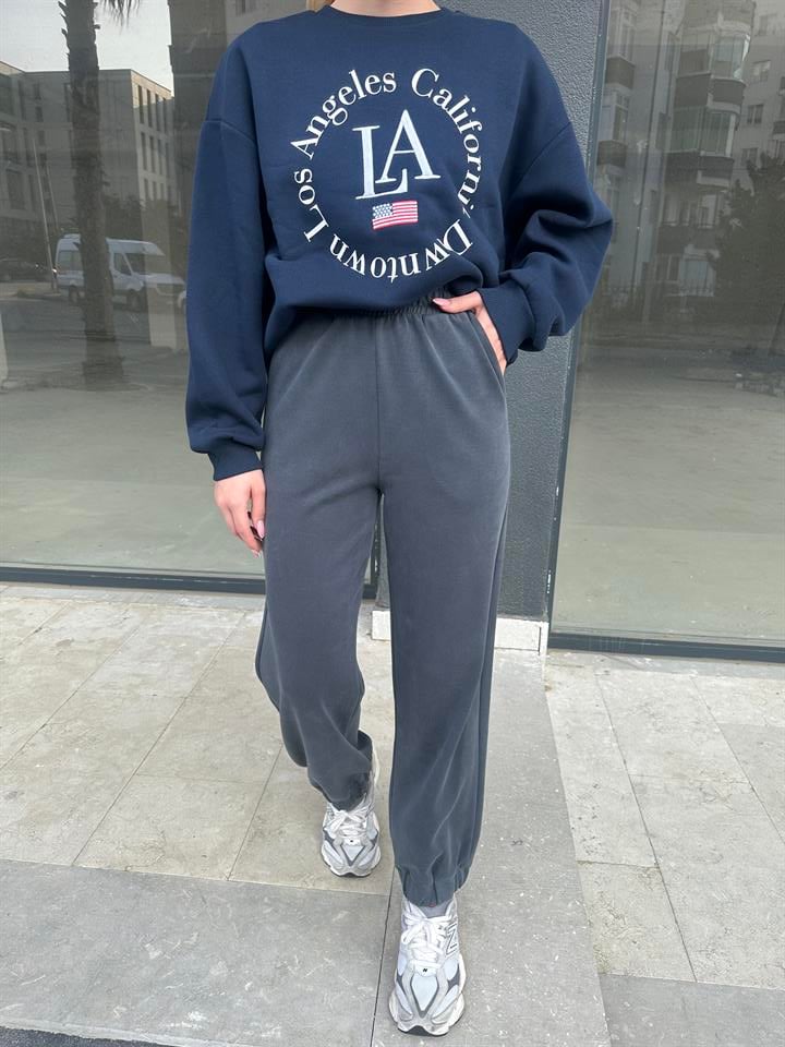 Antrasit Modal Kumaş Jogger Eşofman