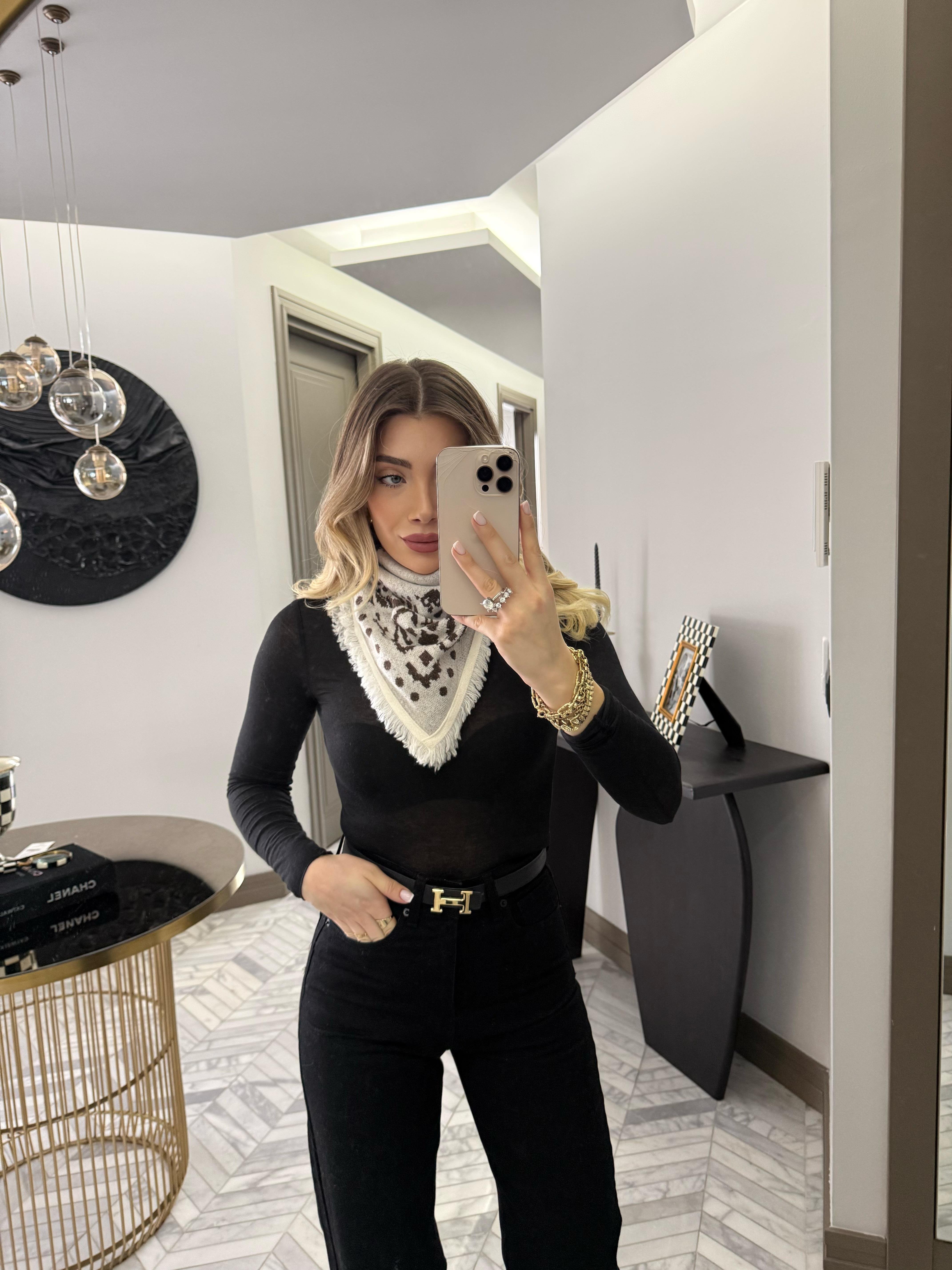 Bej-Kahve Püsküllü Şal-1001