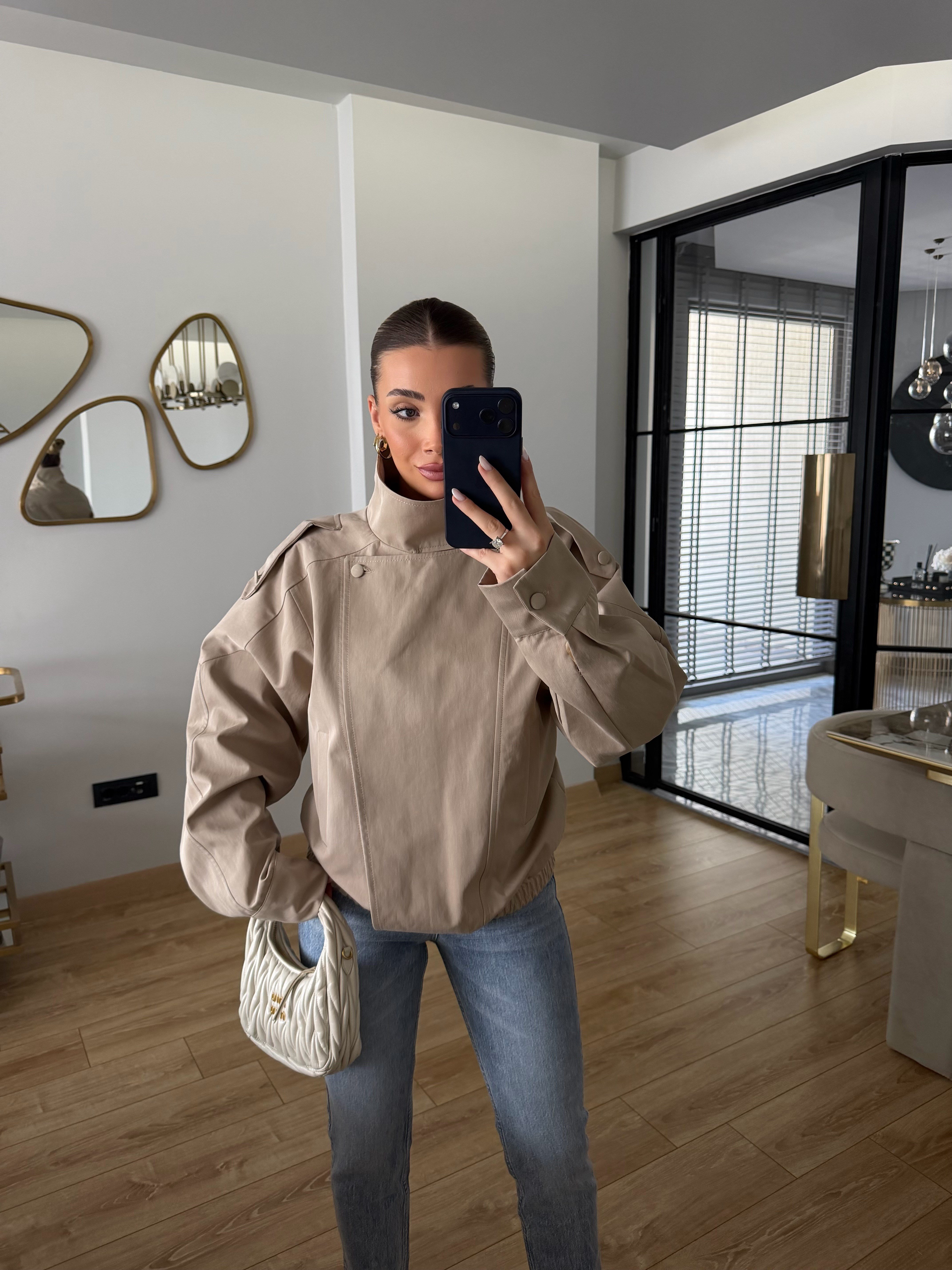 Bellacia Taş Su Geçimeyen Bomber Ceket