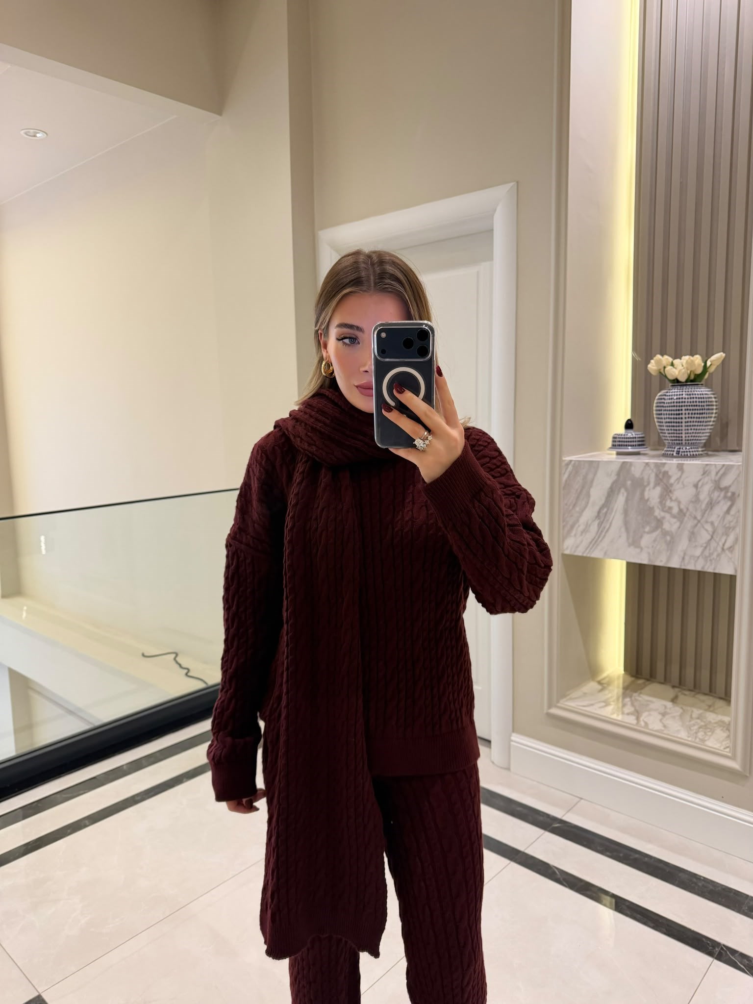 Bordo Atkılı İkili Takım