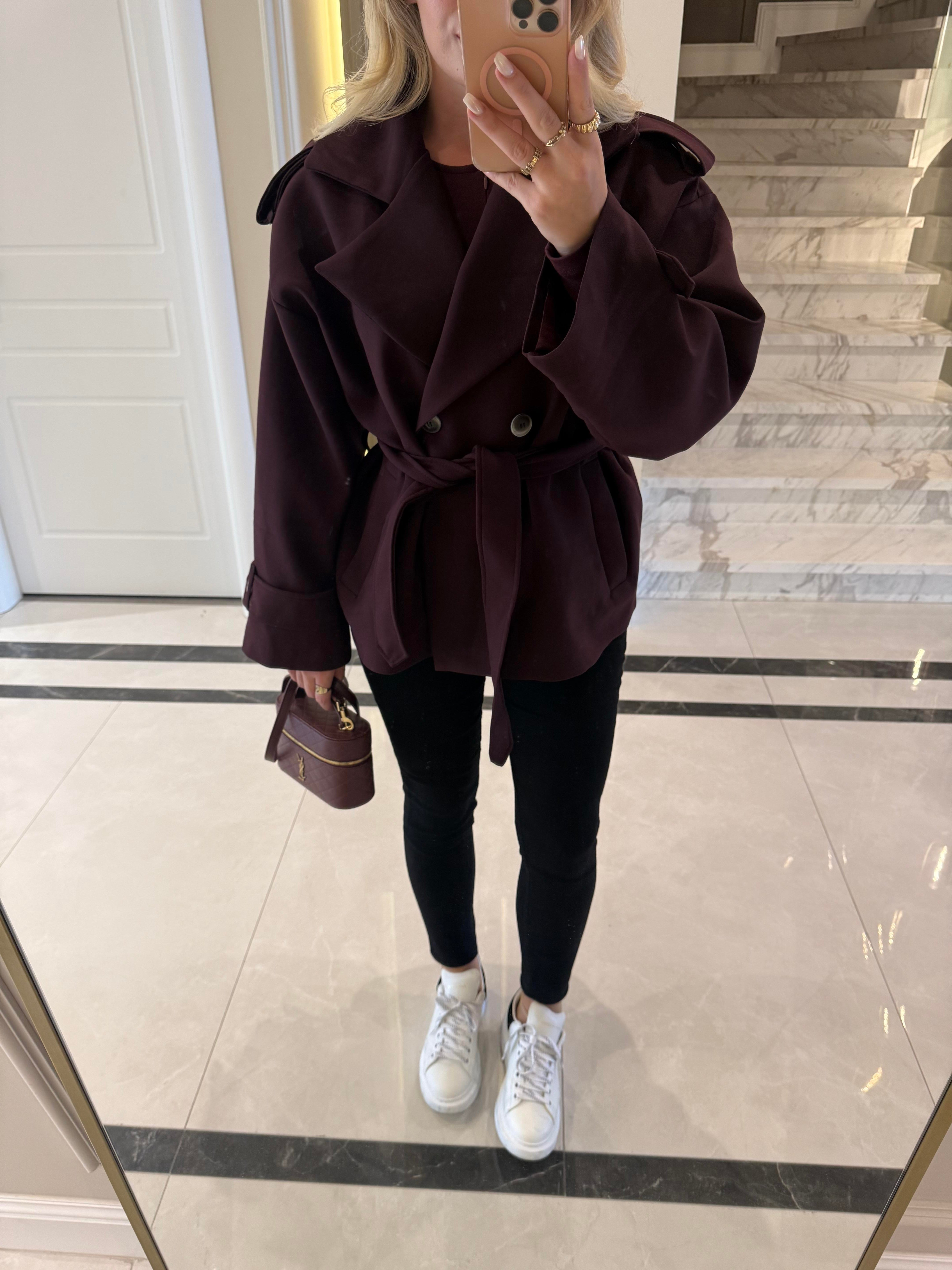 Bordo Oversize Trençkot-9592