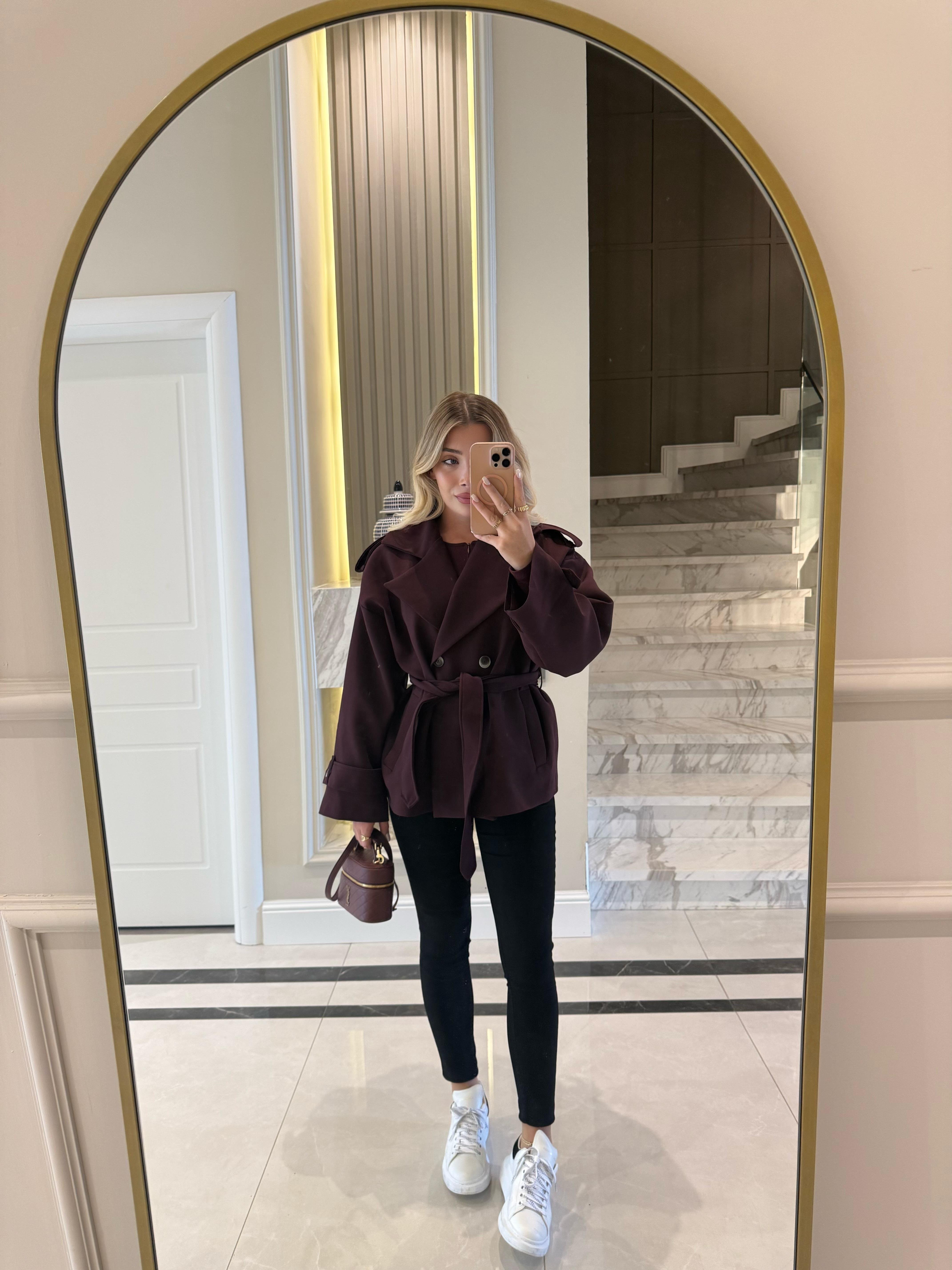 Bordo Oversize Trençkot-9592
