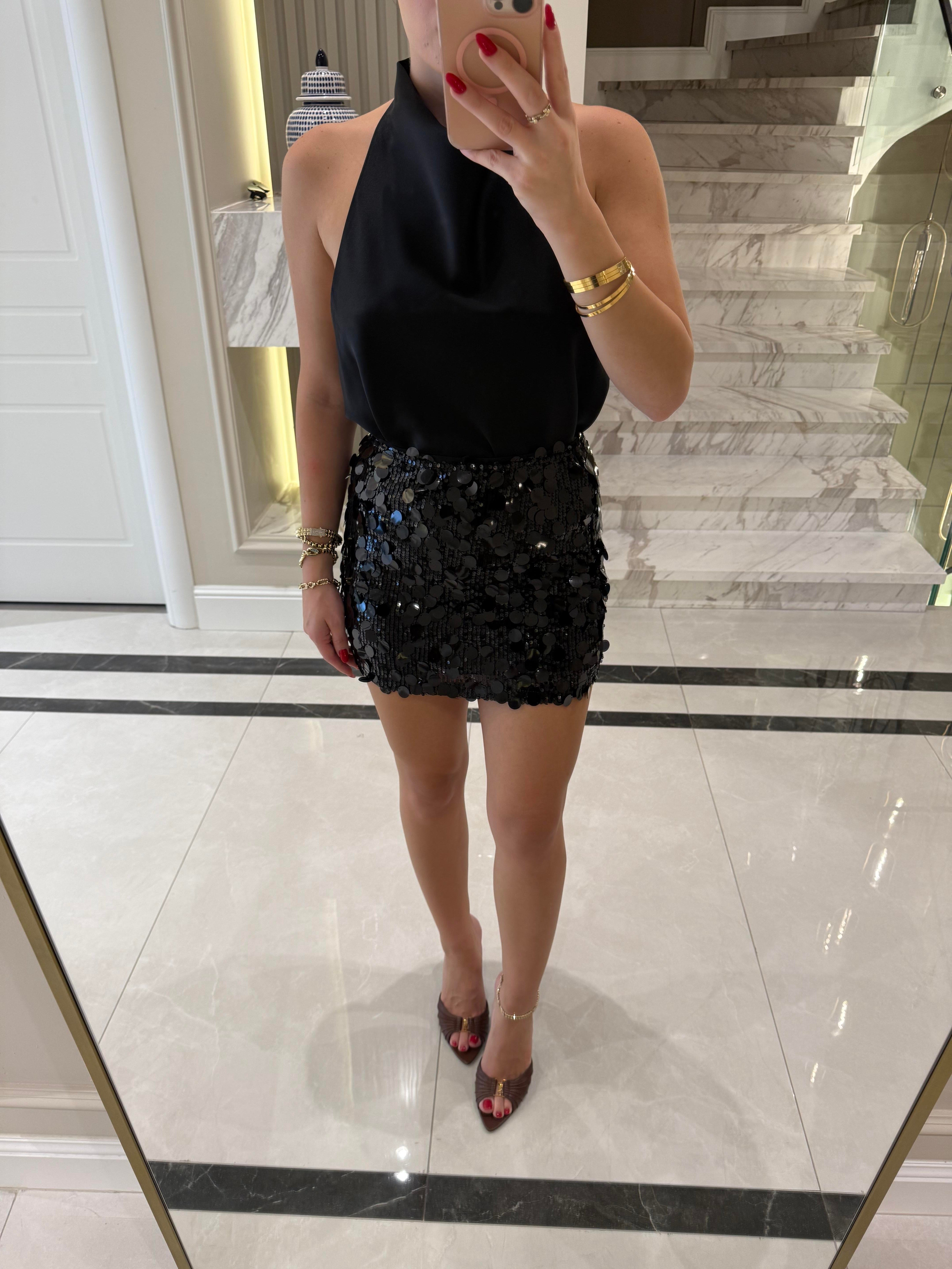 Bronz  Pul Payet Mini Etek