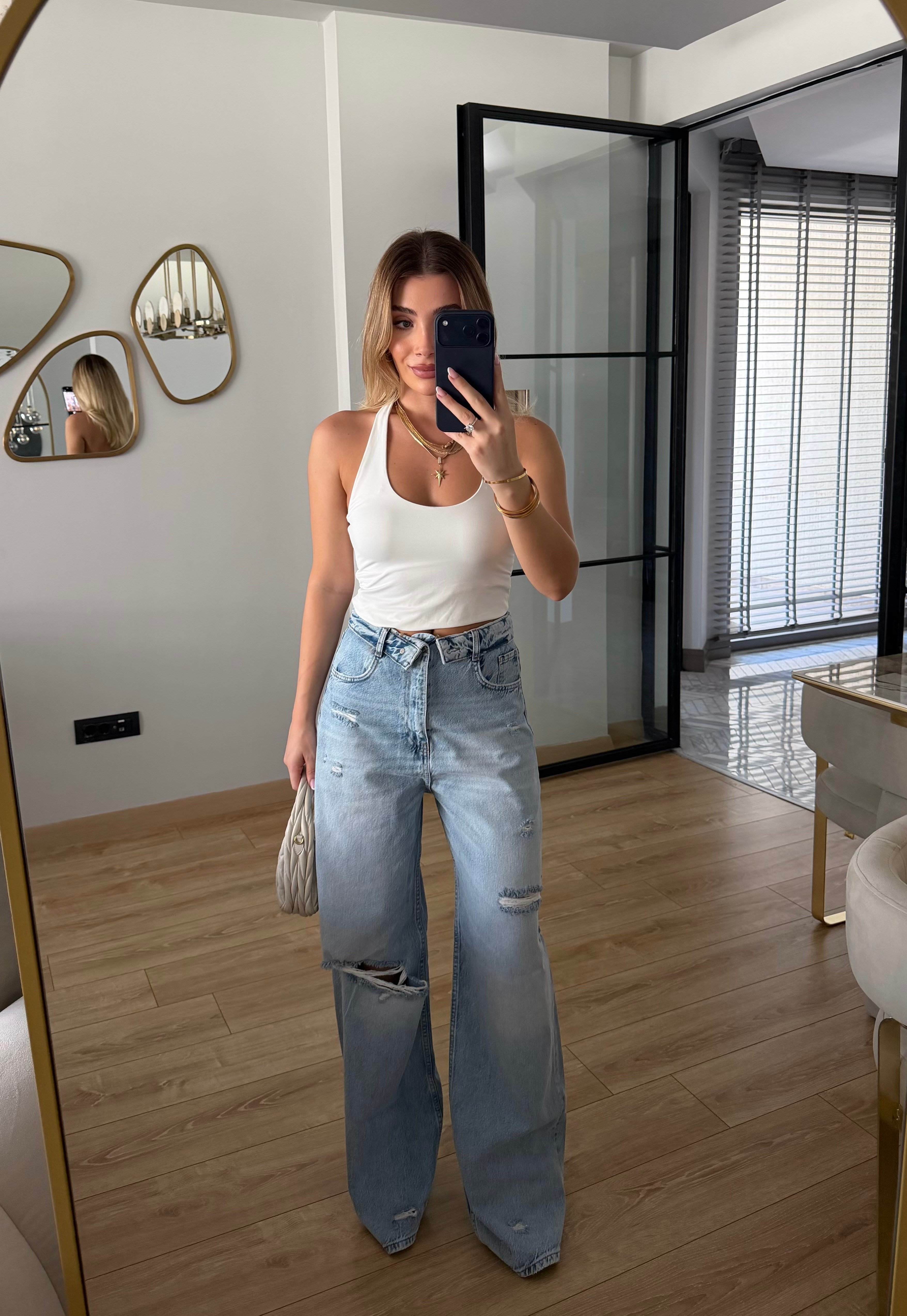 Buz Mavi Wide Leg Jean -8185