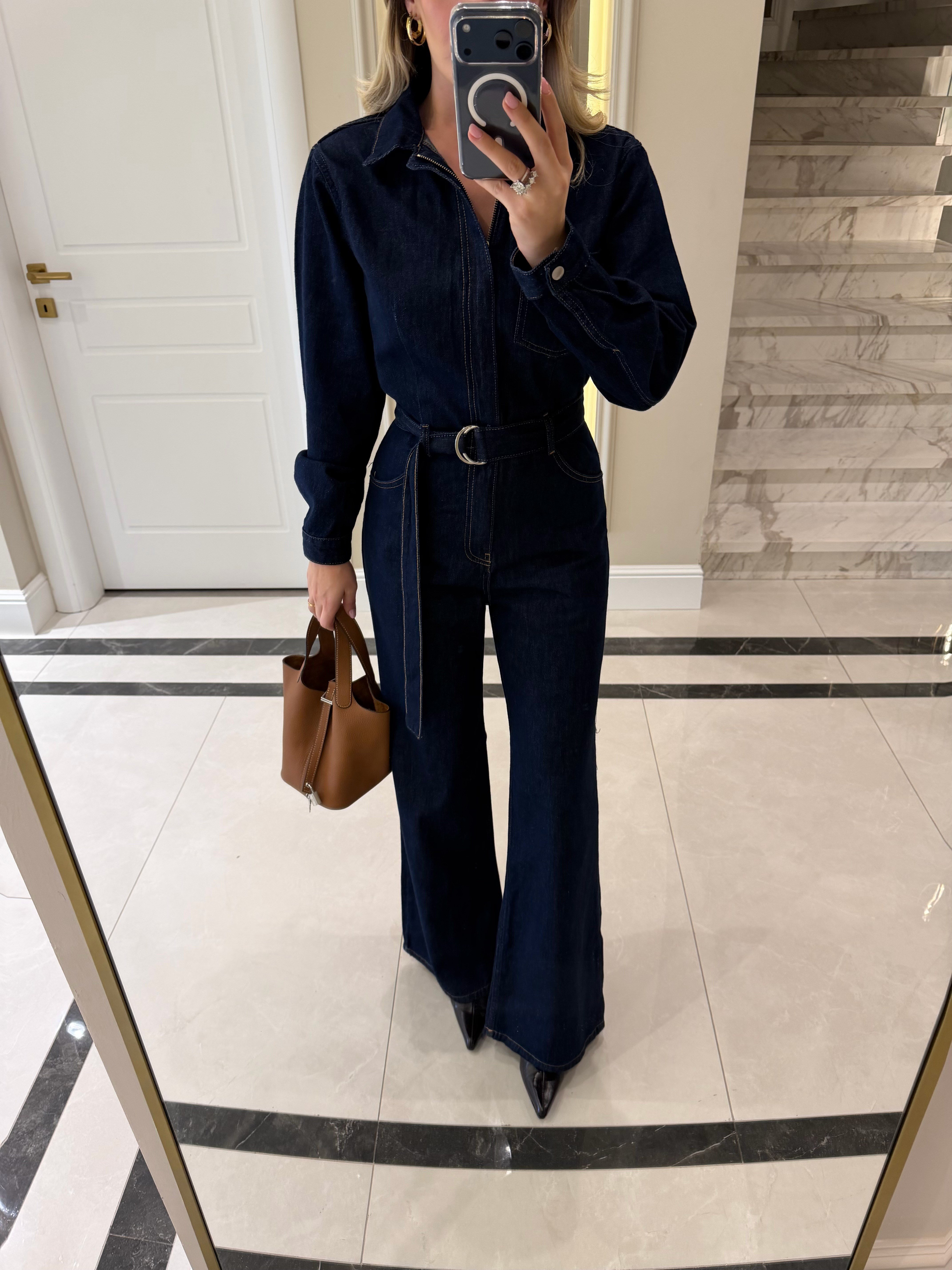 Denim Kemerli Tulum 