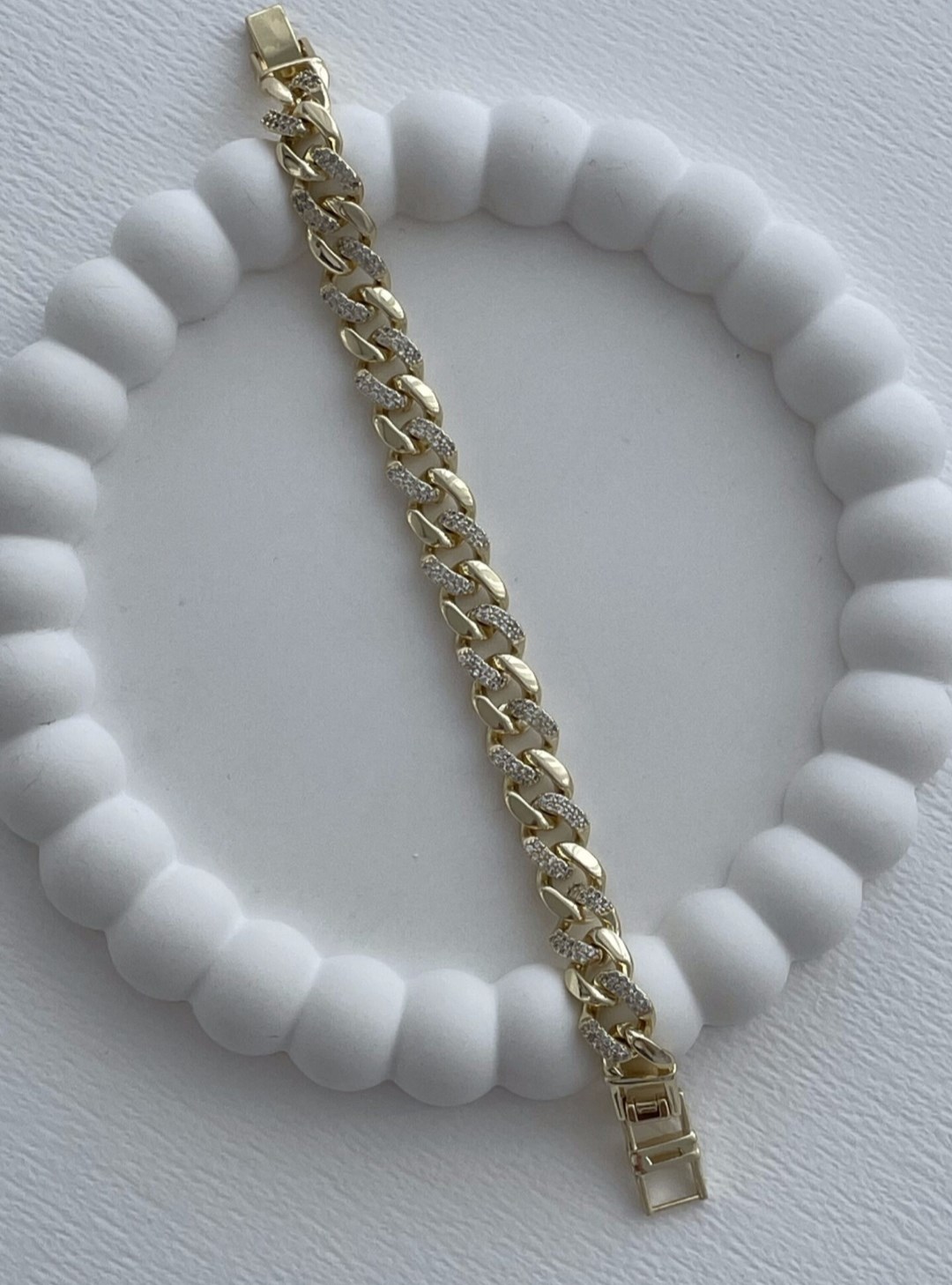 Gold Taşlı Zincir Bileklik
