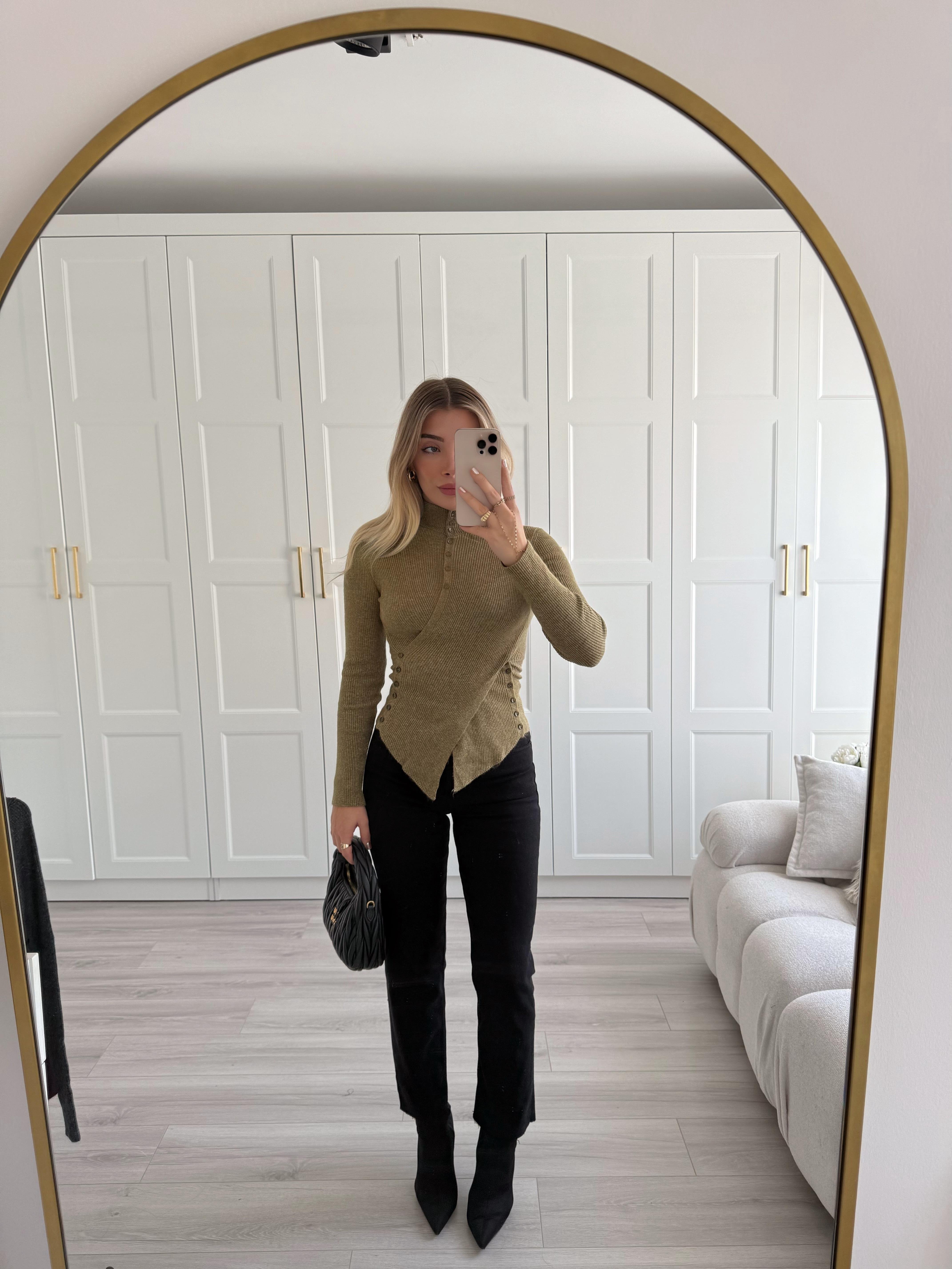 Haki Düğmeli Anvelop Triko-1027