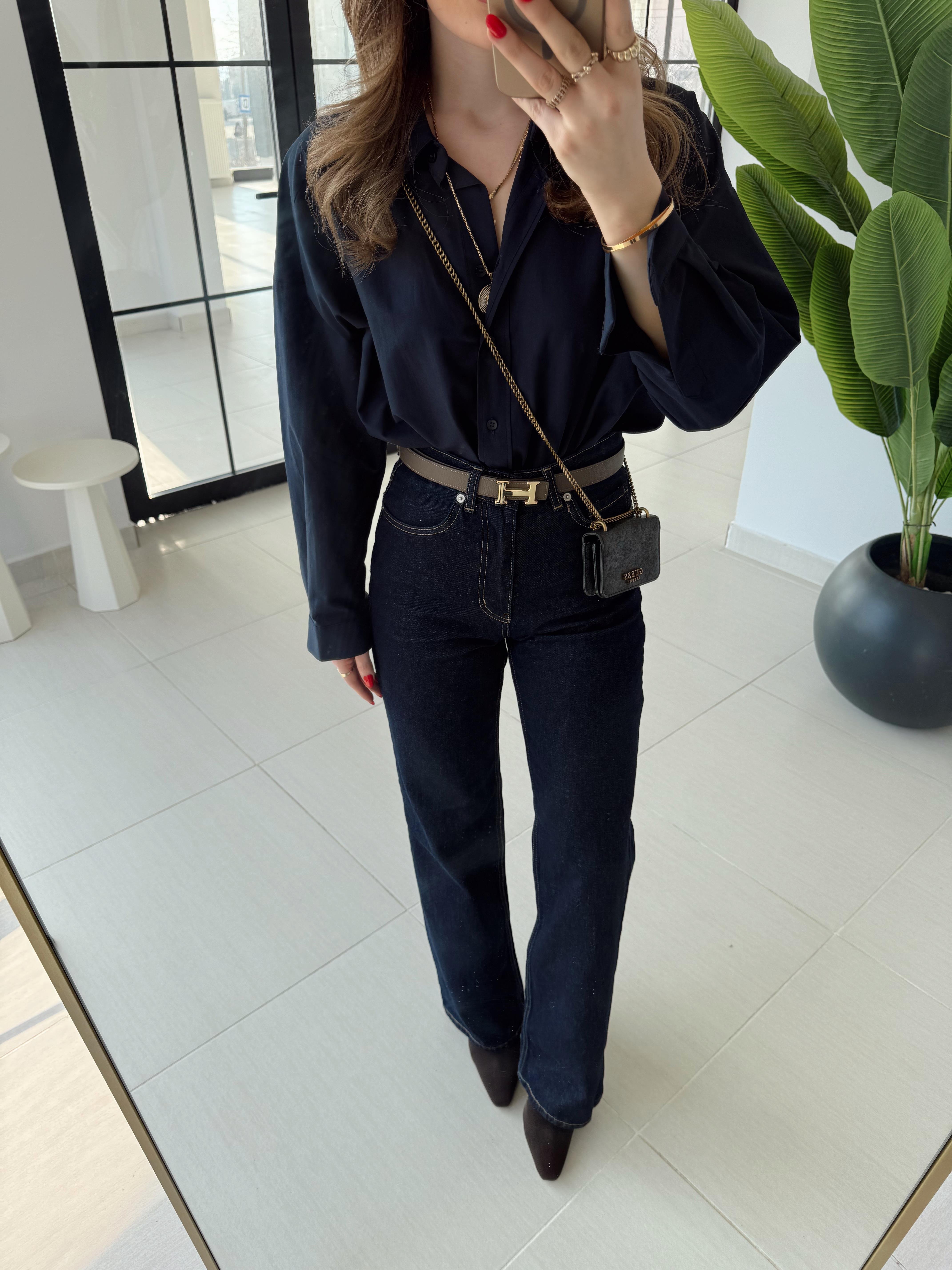 Koyu Lacivert Straight Jean ZR