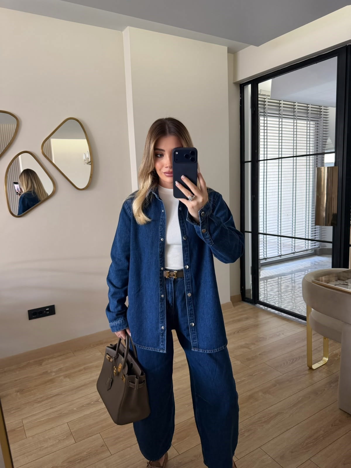 Koyu Mavi Denim İkili Takım - ÖN SİPARİŞ ÜRÜNÜDÜR KARGO ÇIKIŞI 15.09.2026 TARİHİNDE OLACAKTIR