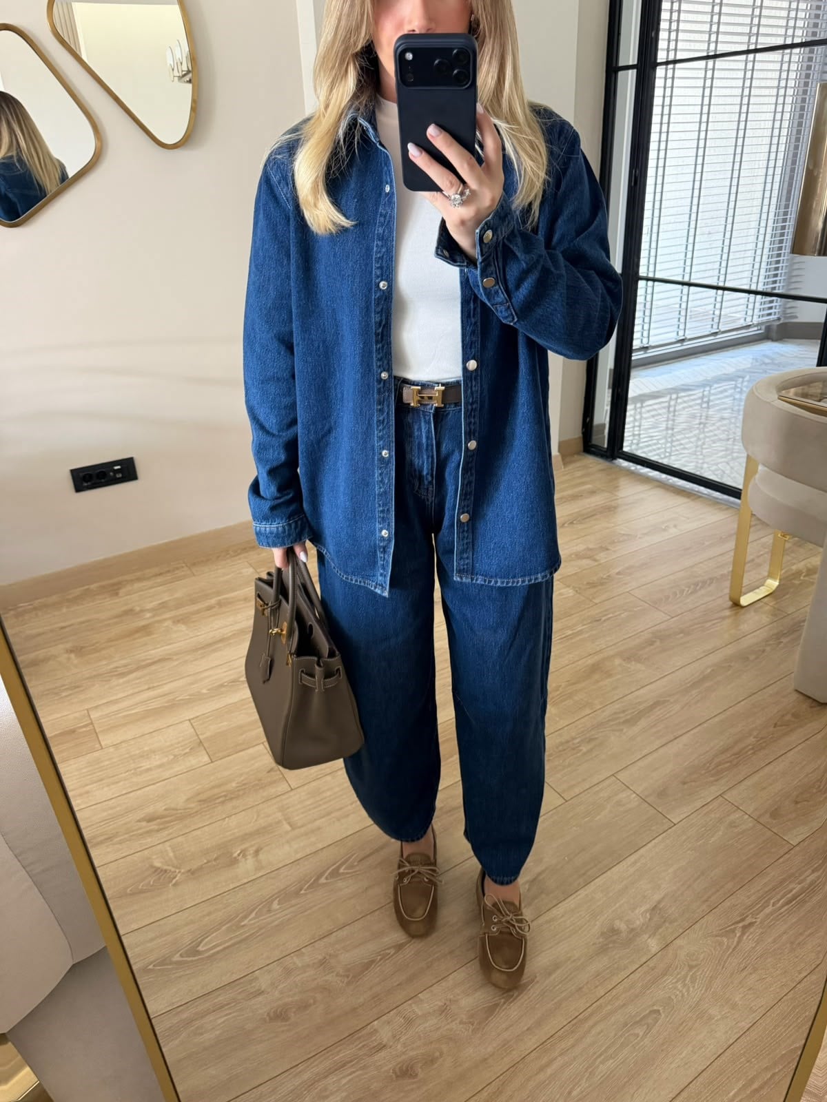 Koyu Mavi Denim İkili Takım - ÖN SİPARİŞ ÜRÜNÜDÜR KARGO ÇIKIŞI 15.09.2026 TARİHİNDE OLACAKTIR