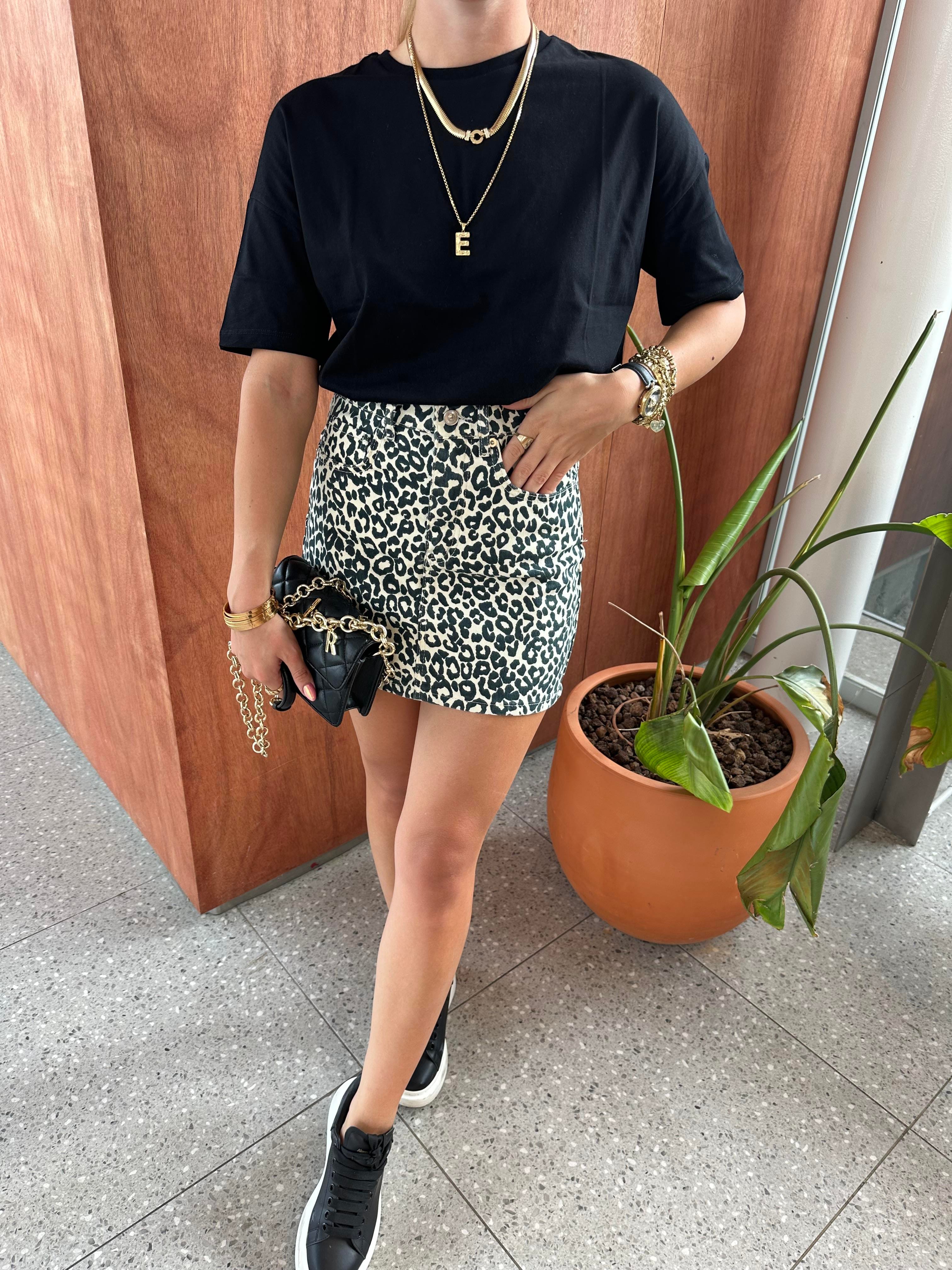 Leopar Desenli Jean Etek