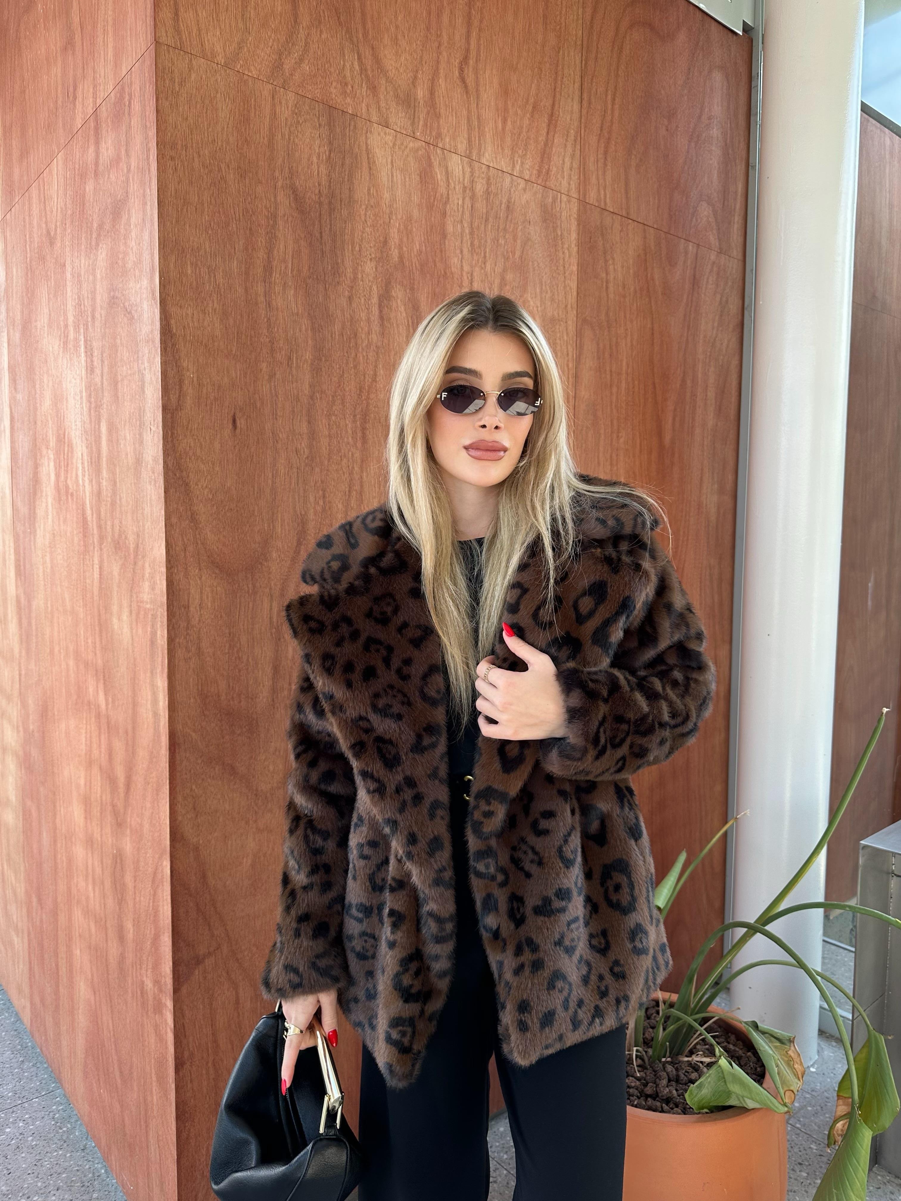 Marka Model Leopar Desen Premıum Kürk