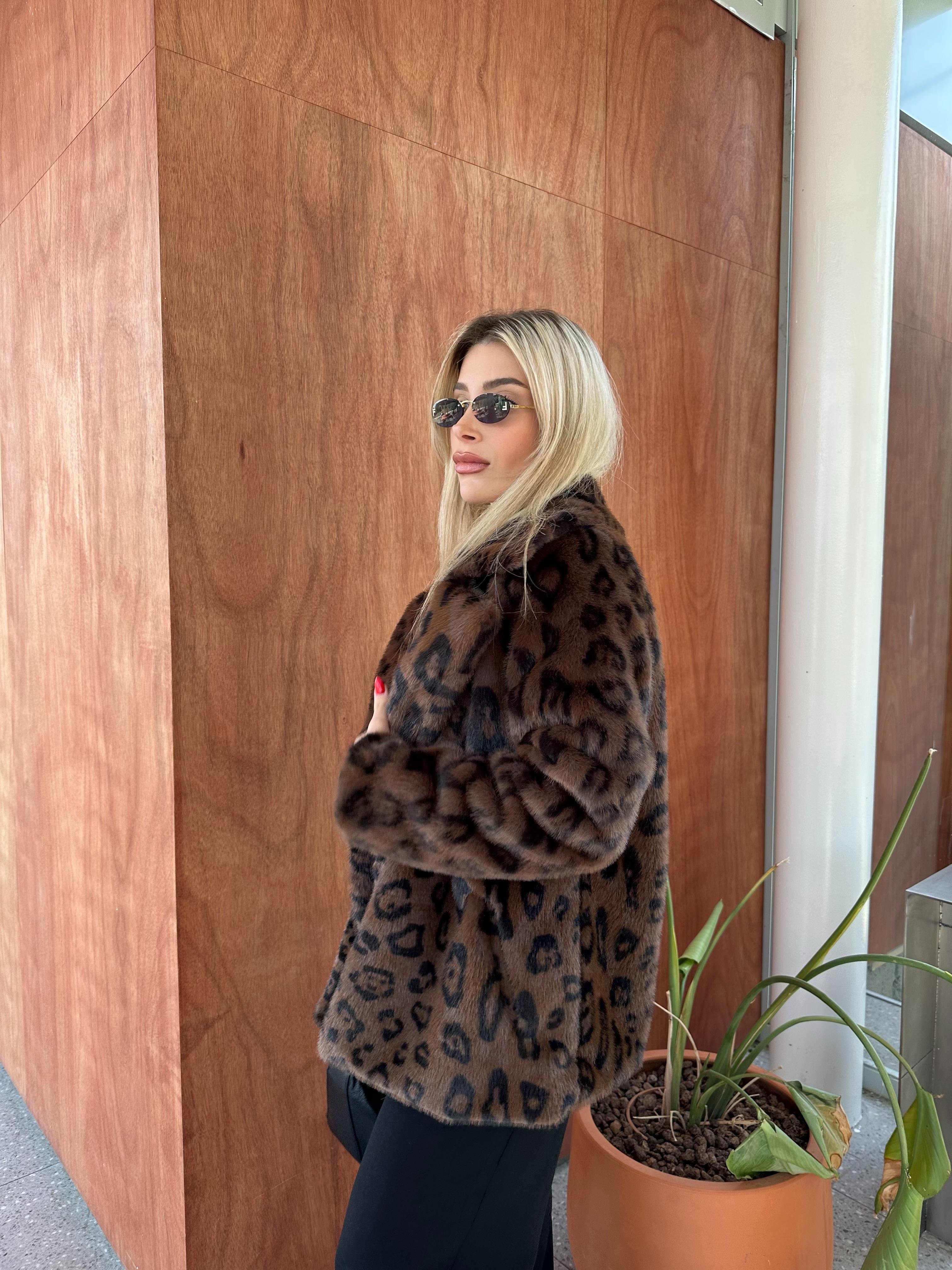 Marka Model Leopar Desen Premıum Kürk