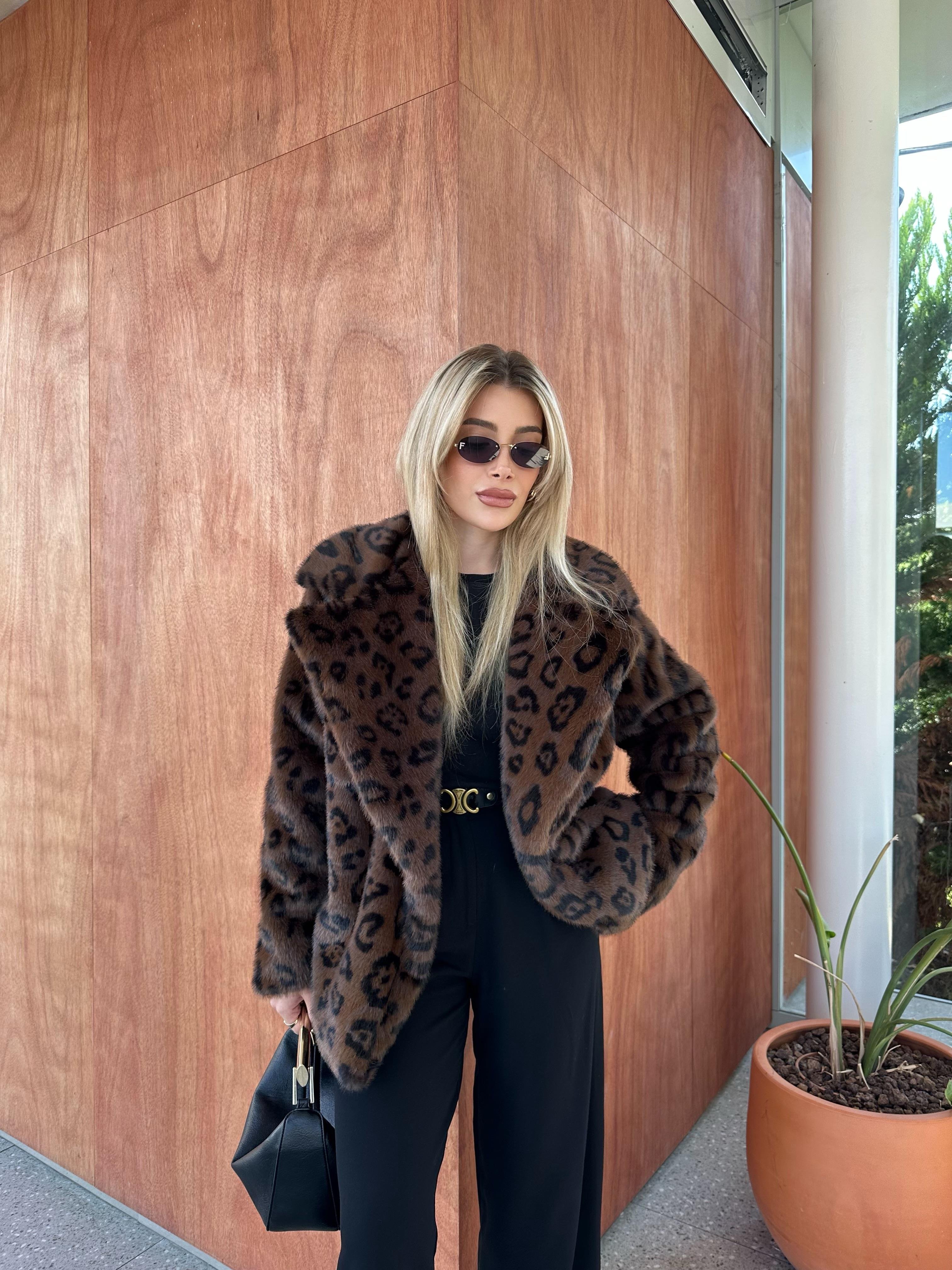 Marka Model Leopar Desen Premıum Kürk
