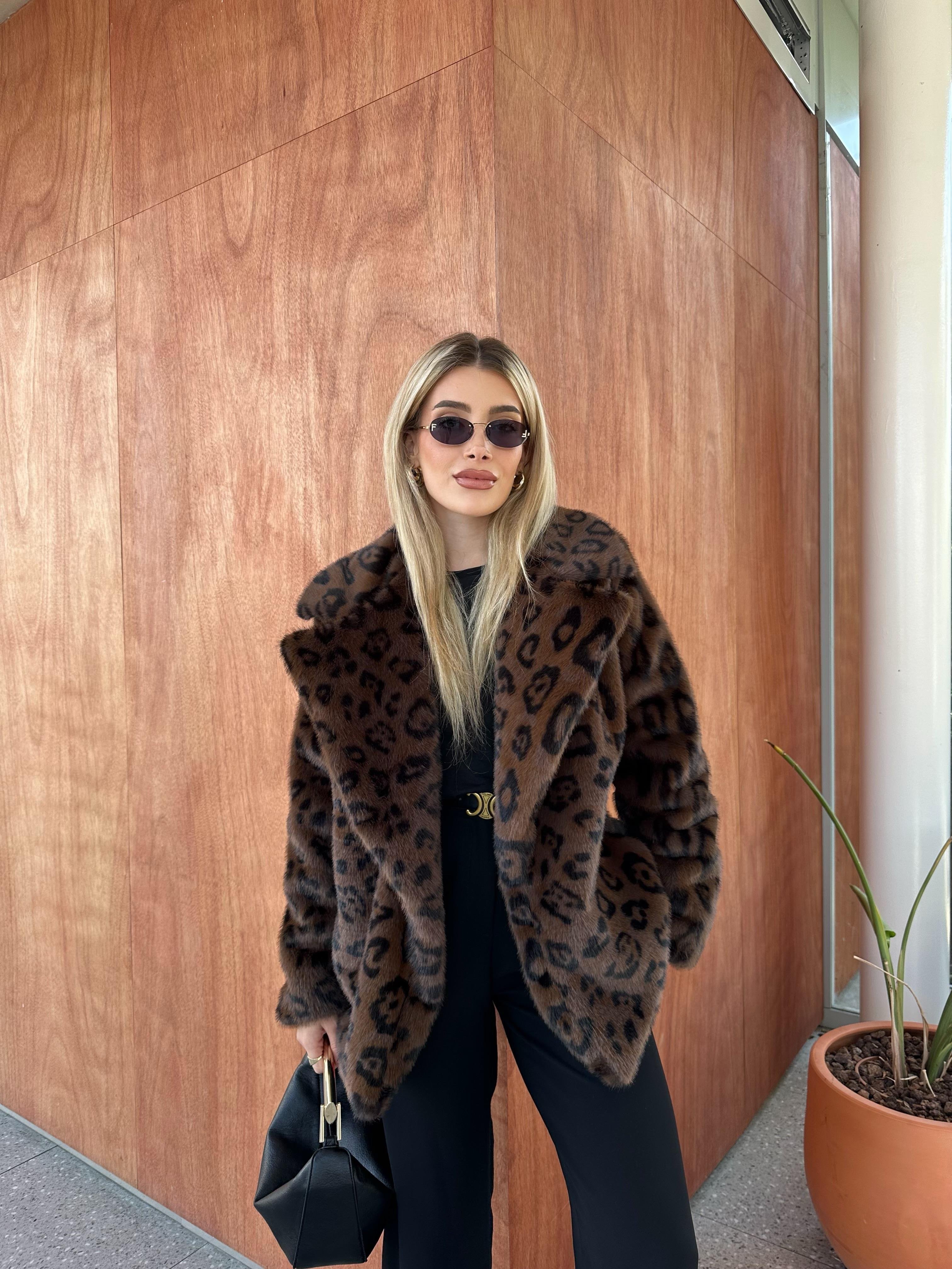 Marka Model Leopar Desen Premıum Kürk