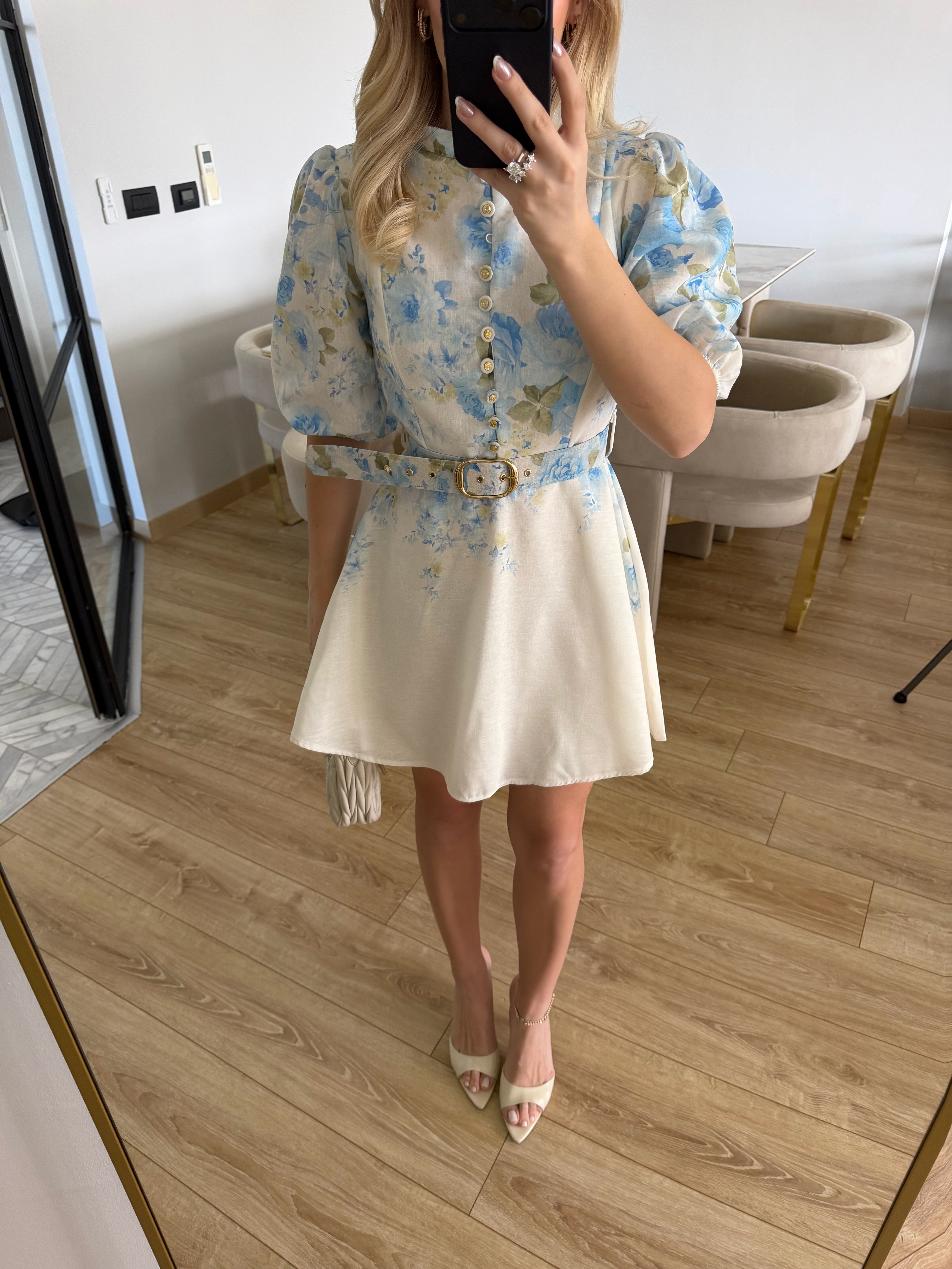 Mavi Çiçekli Marka Model Lesslie Elbise 