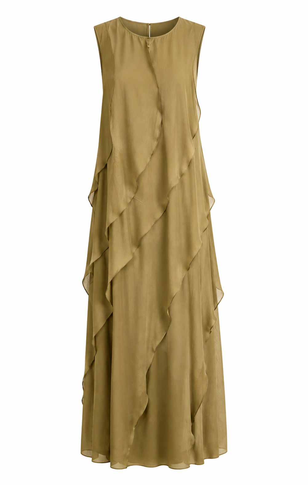 Olive Nora Fırfır Detaylı Elbise - 3450