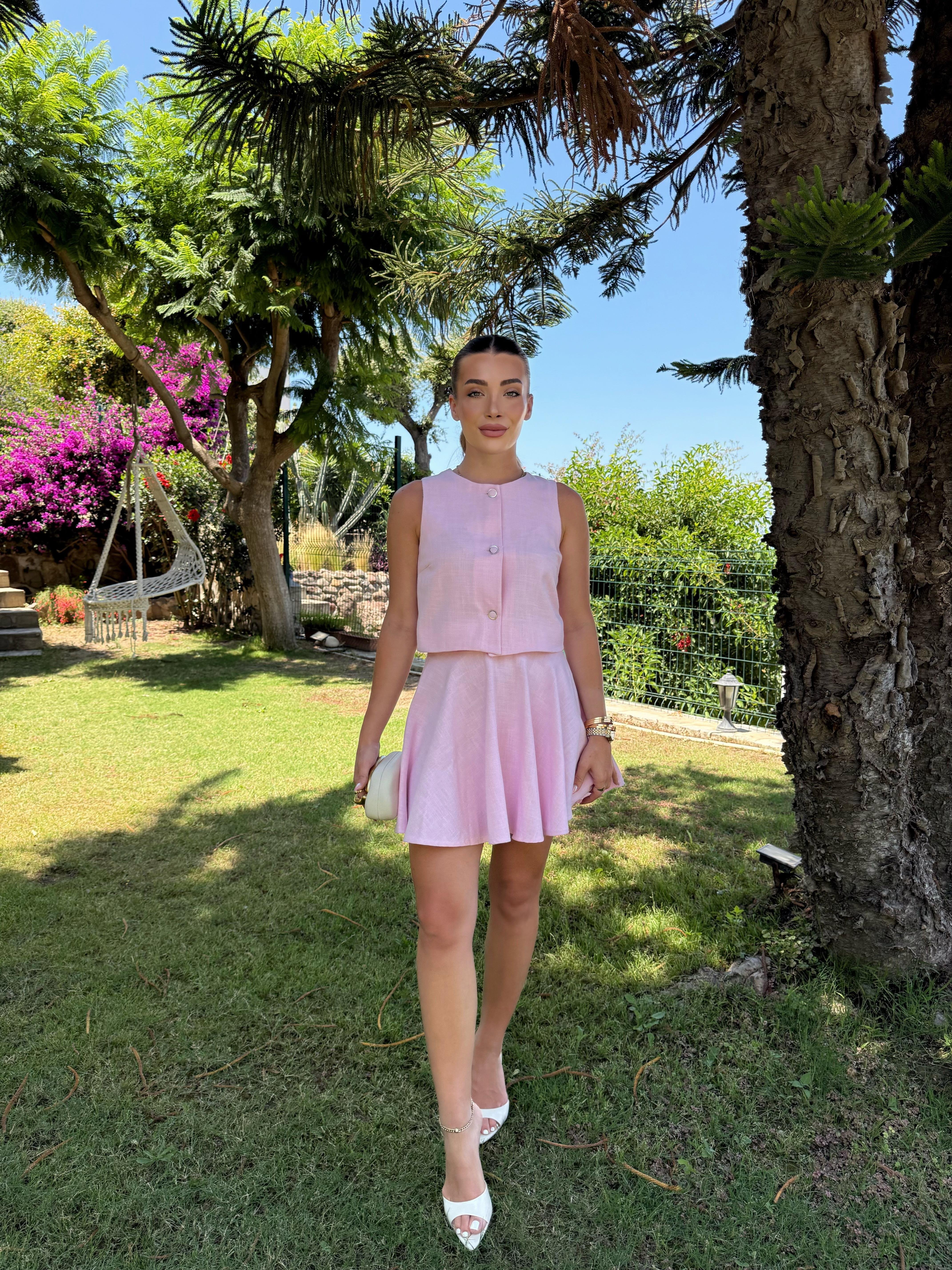 Pembe İkili Fes Takım