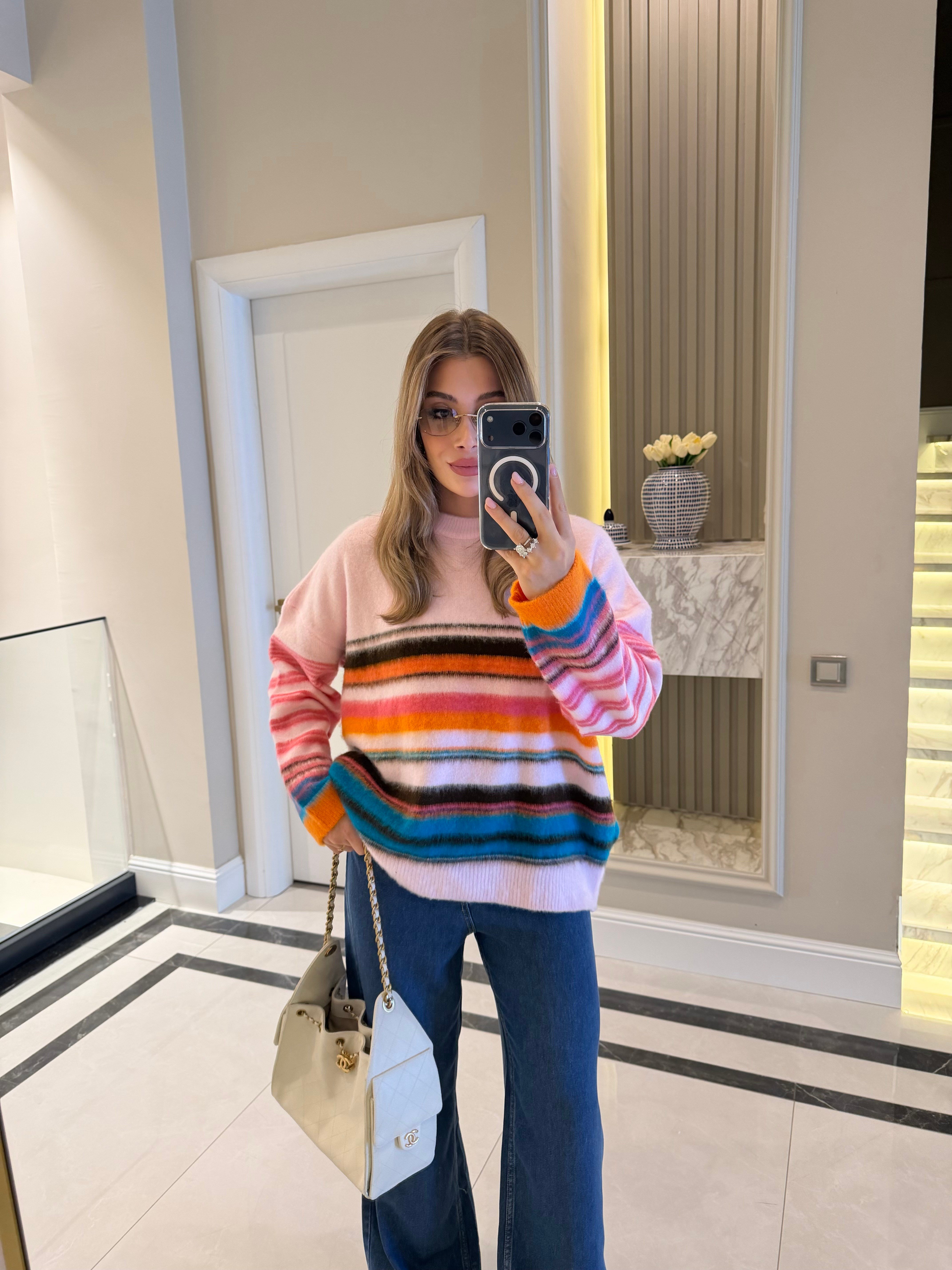 Pembe Yumuşak Dokulu Kazak - 5594