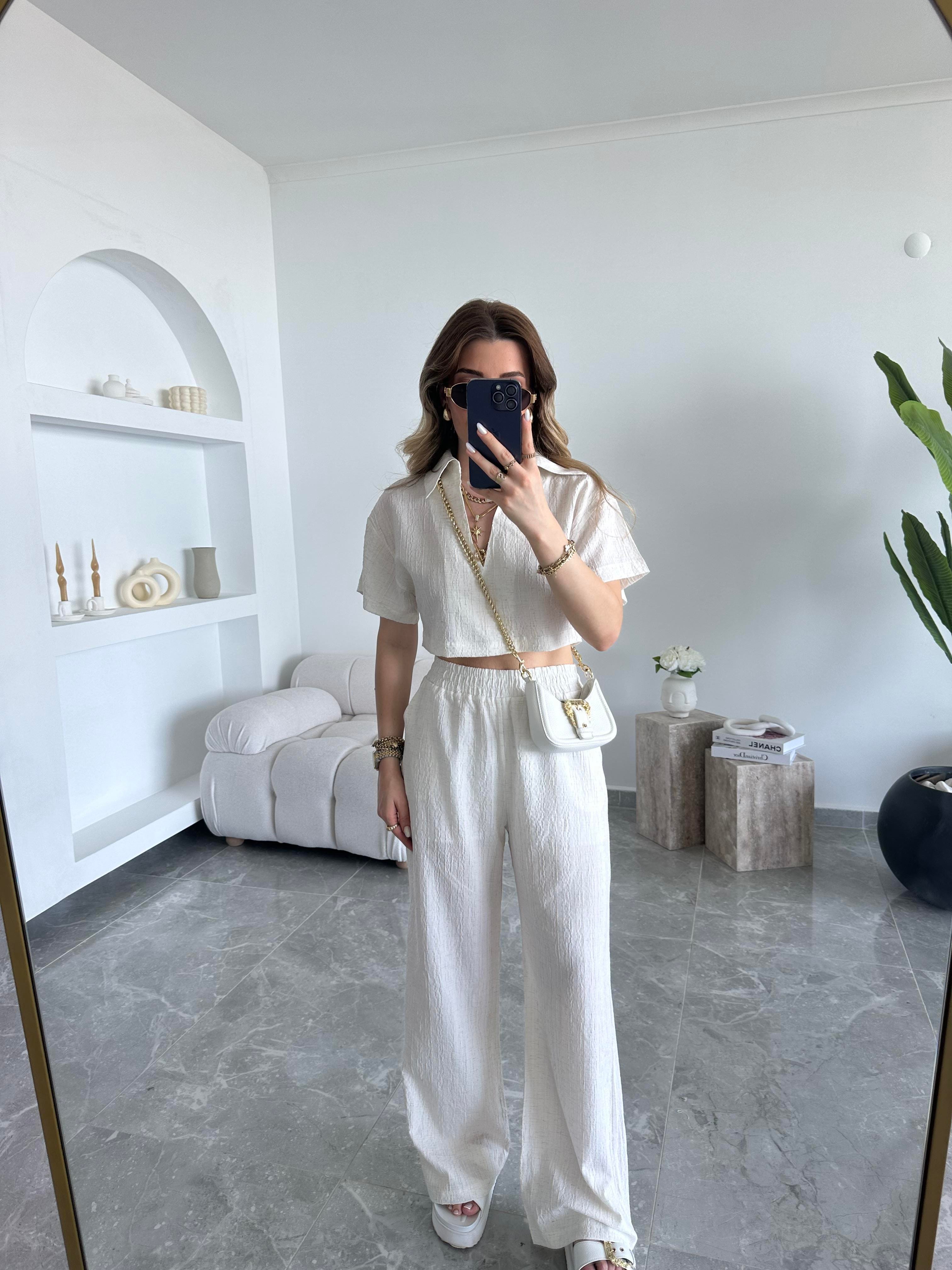 Premium Dokulu Şort Astarlı İkili Takım