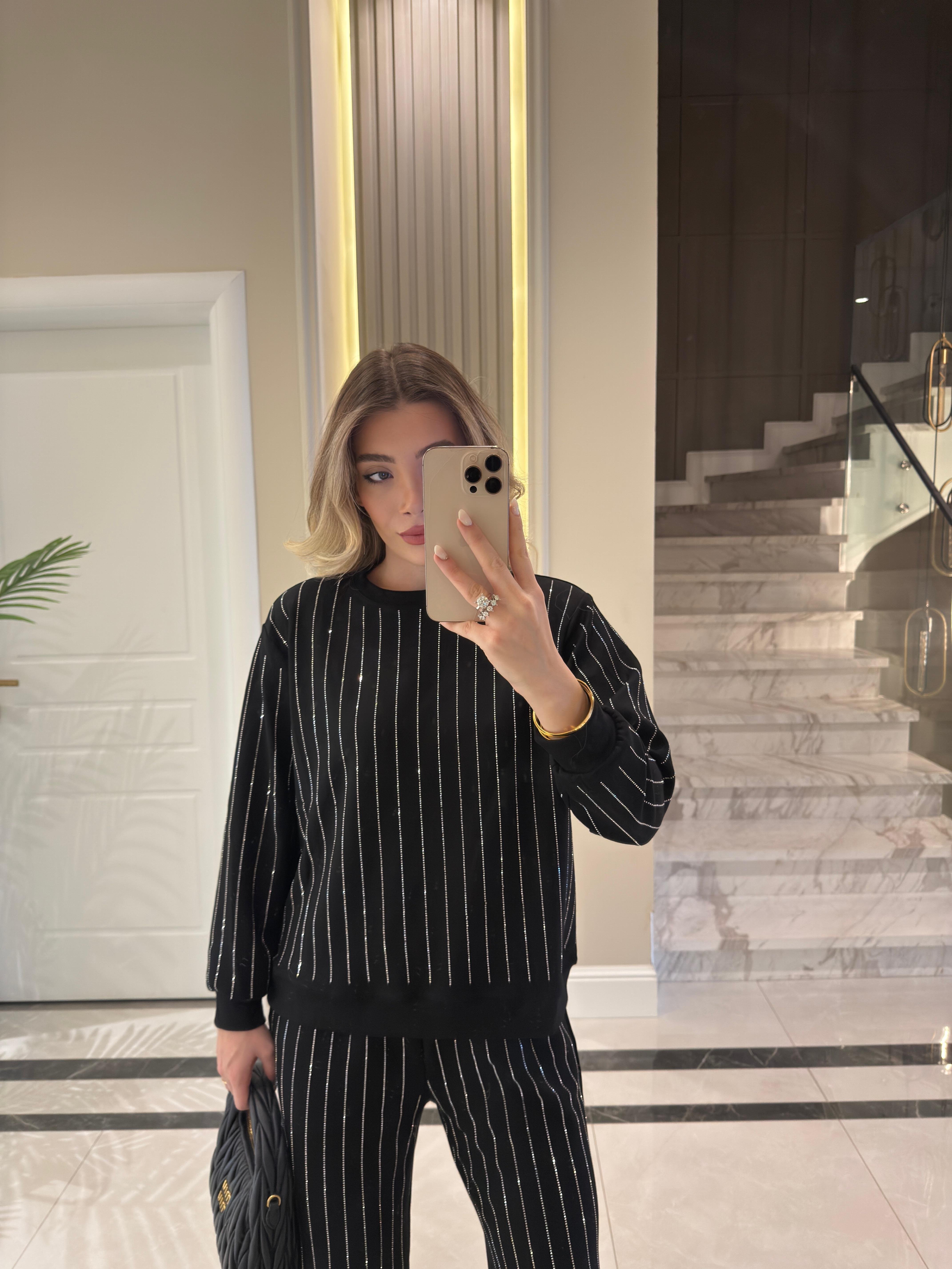 Siyah Taşlı Premium Takım