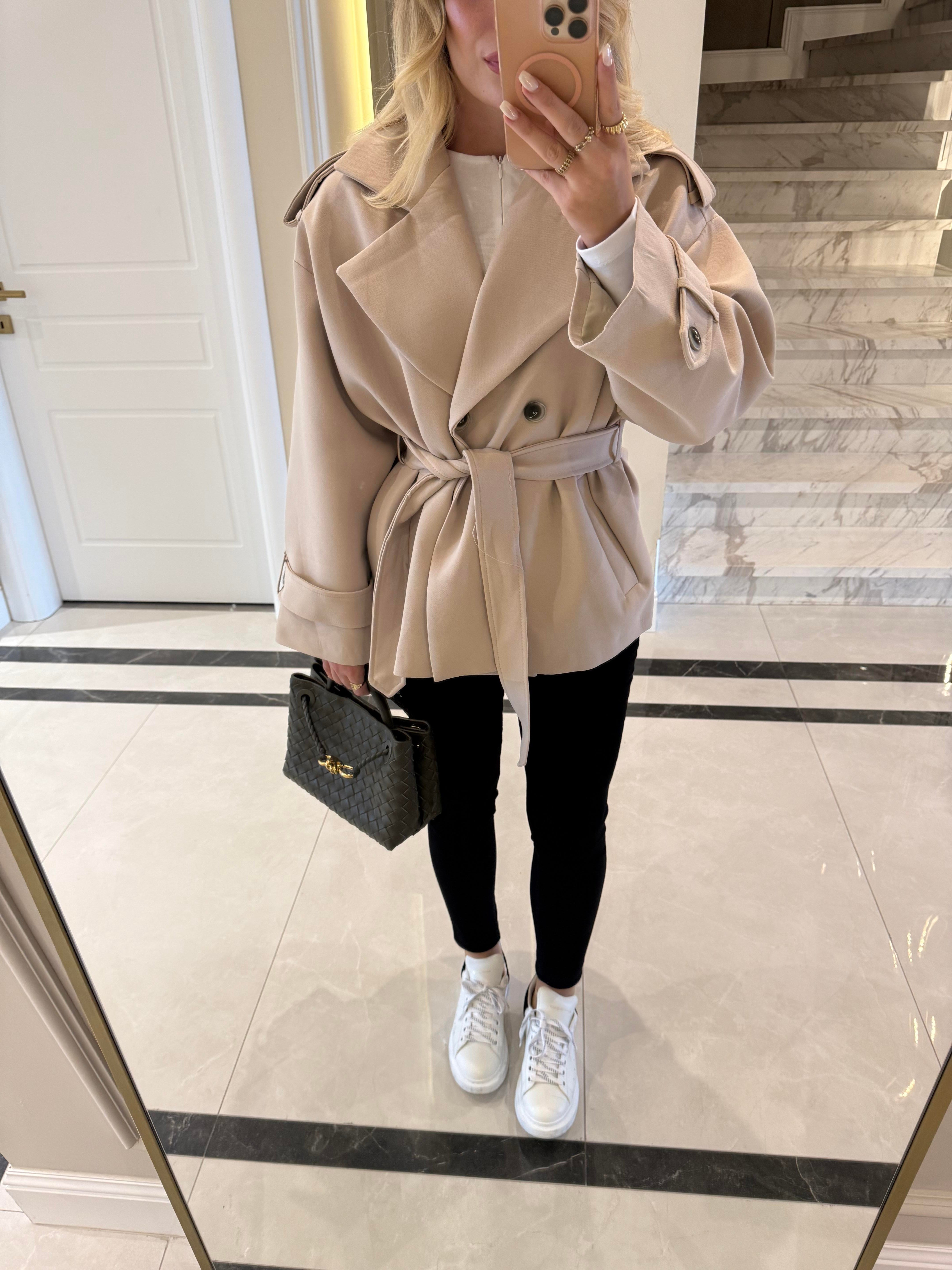 Taş  Oversize Trençkot-9592