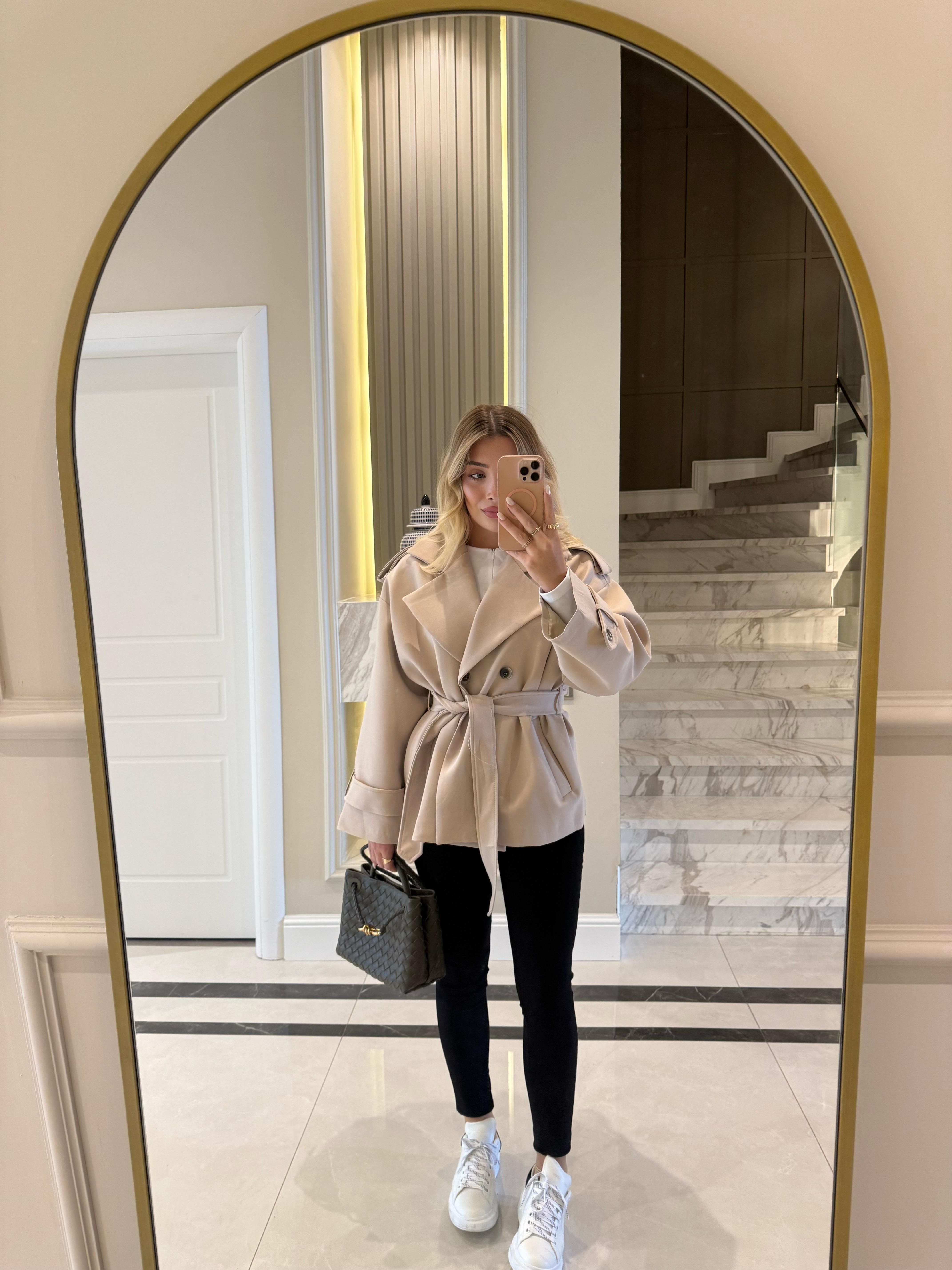 Taş  Oversize Trençkot-9592