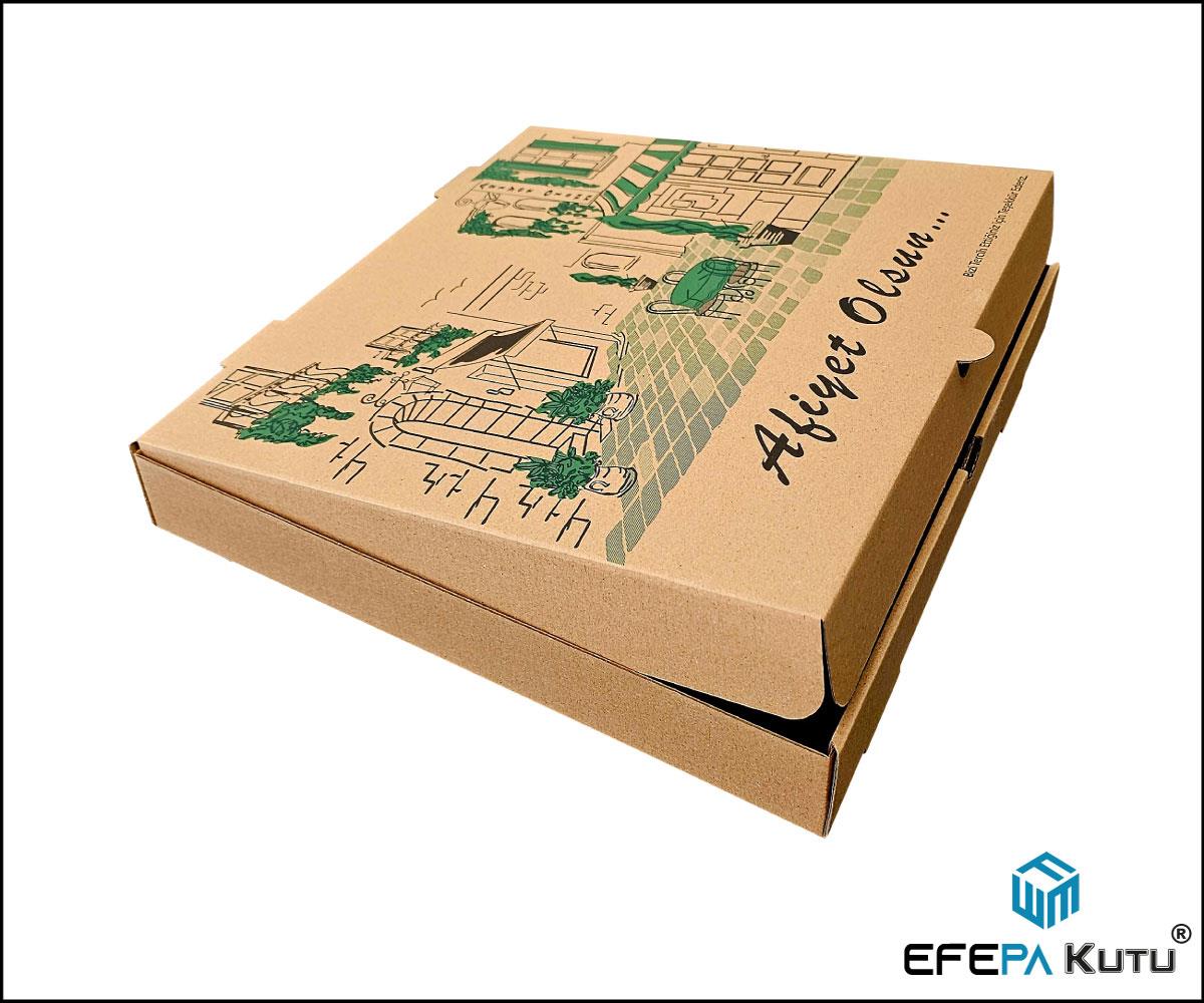 Karton Pizza Kutusu 30x30x4 cm 100'lü